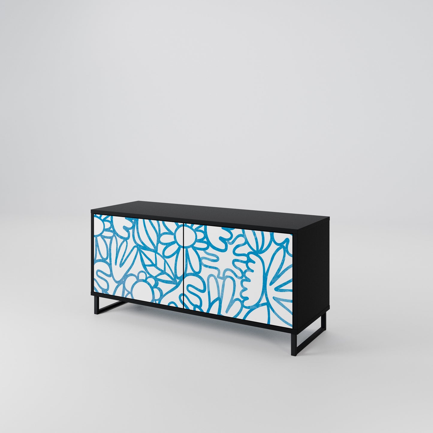 BLOOMY MORNING Compact 2-Door TV Cabinet