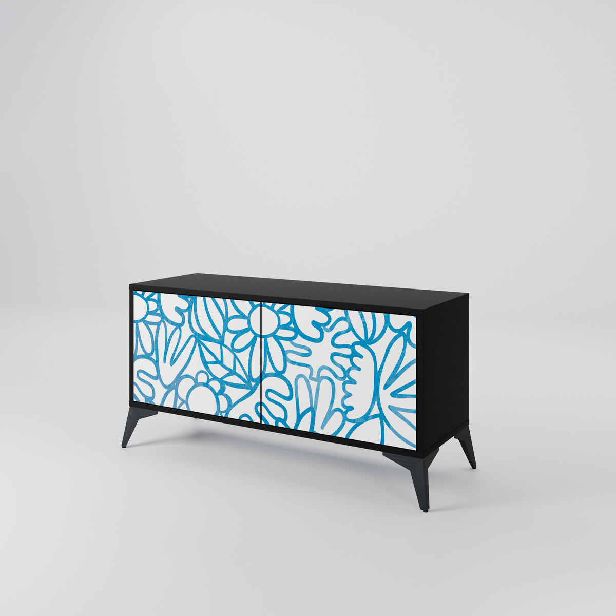 BLOOMY MORNING Compact 2-Door TV Cabinet