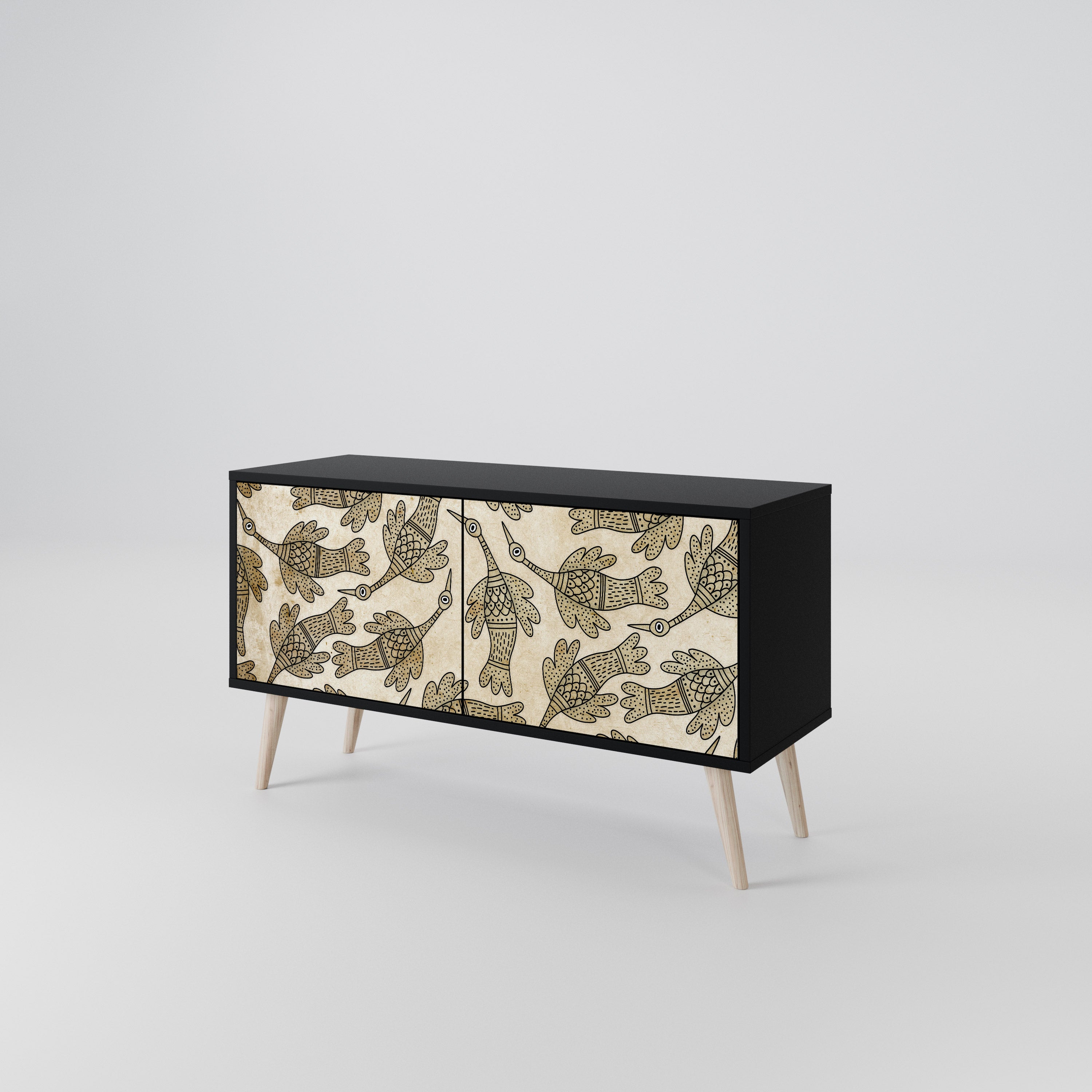 ALMONDINE SONGBIRD Compact 2-Door TV Cabinet