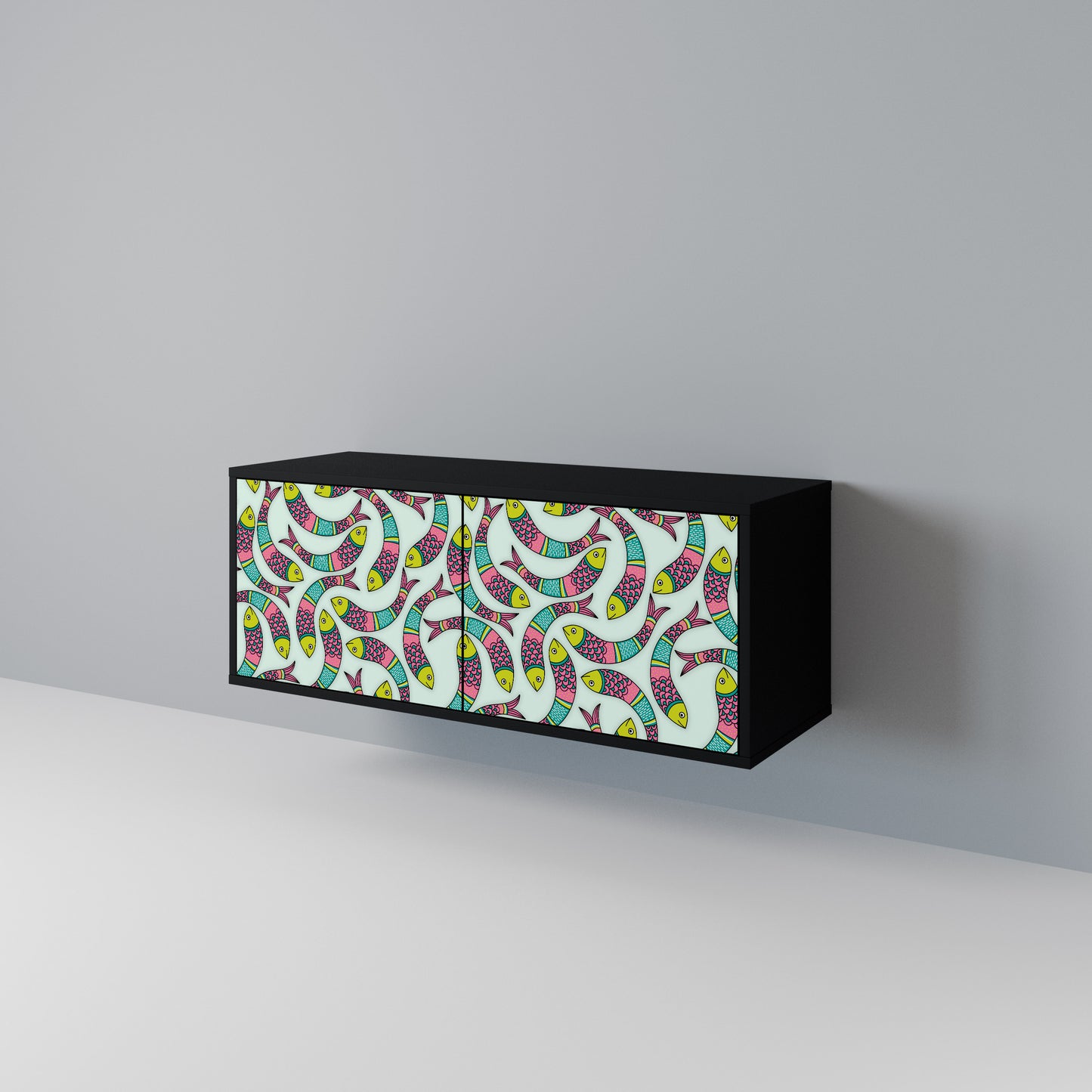 INDIAN FISH Compact 2-Door TV Cabinet