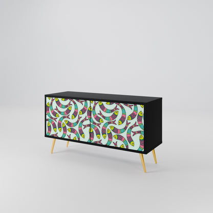 INDIAN FISH Compact 2-Door TV Cabinet