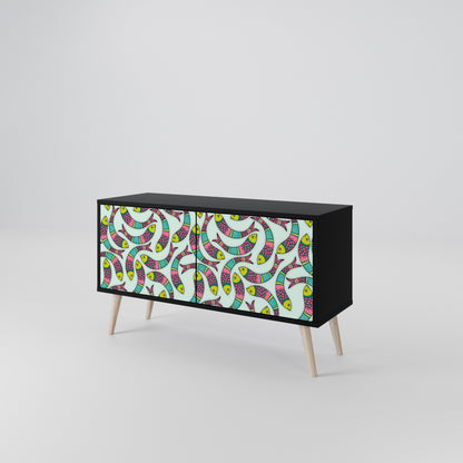 INDIAN FISH Compact 2-Door TV Cabinet