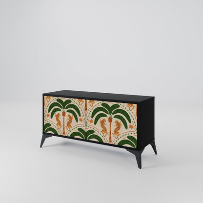 DANCING PREDATORS Compact 2-Door TV Cabinet