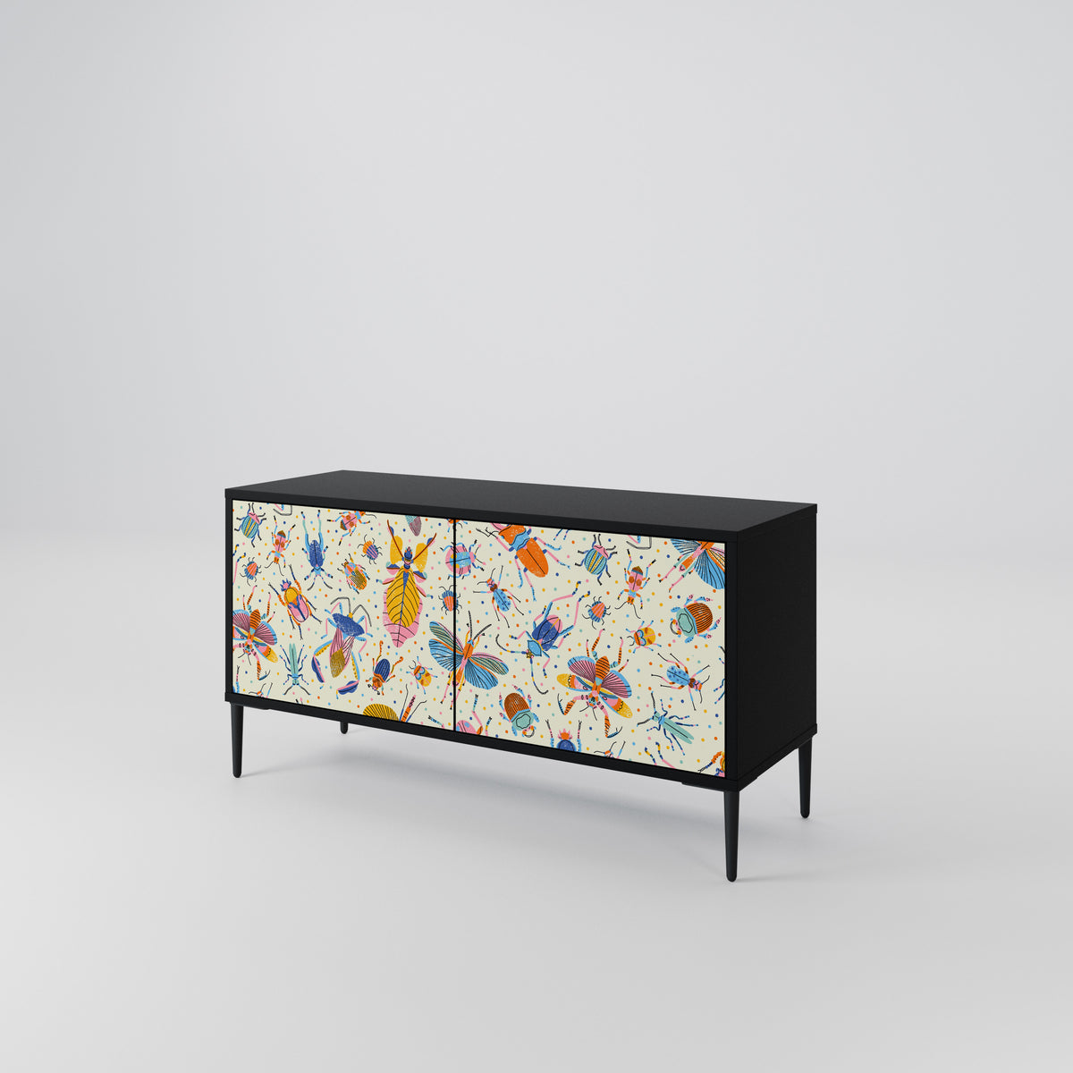 COLORFUL INSECTS Compact 2-Door TV Cabinet