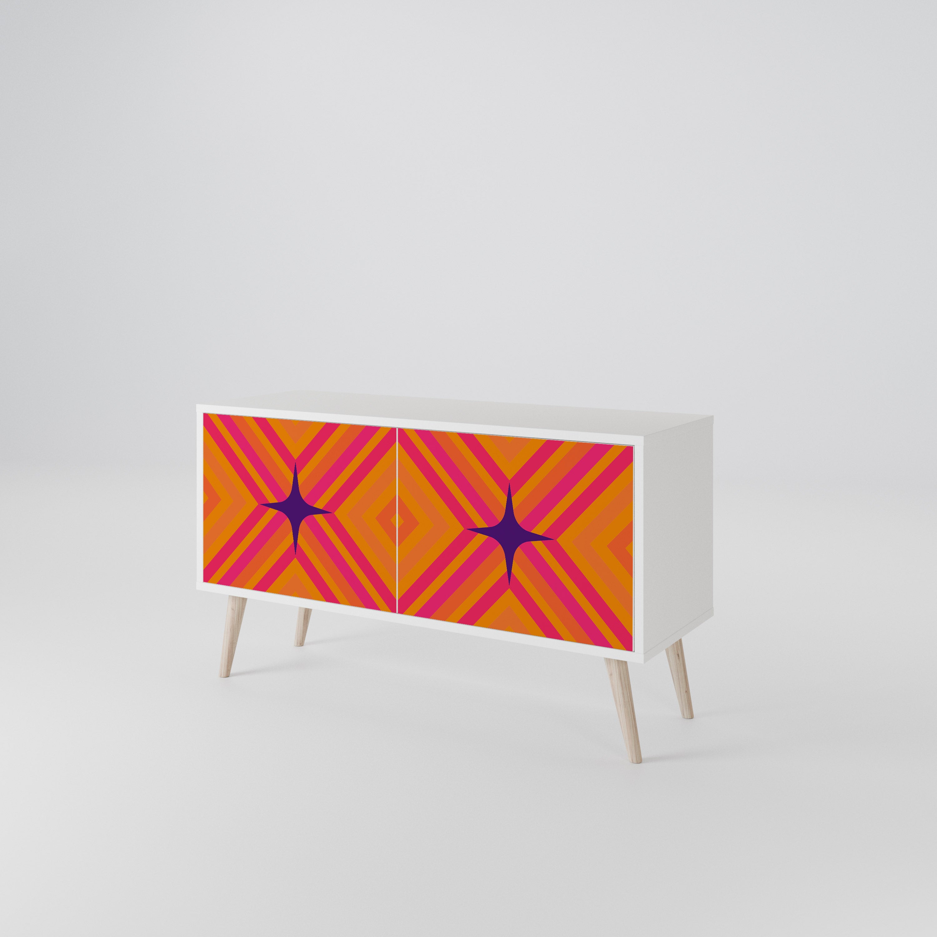 GEOMETRIC BRILLIANCE Compact 2-Door TV Cabinet