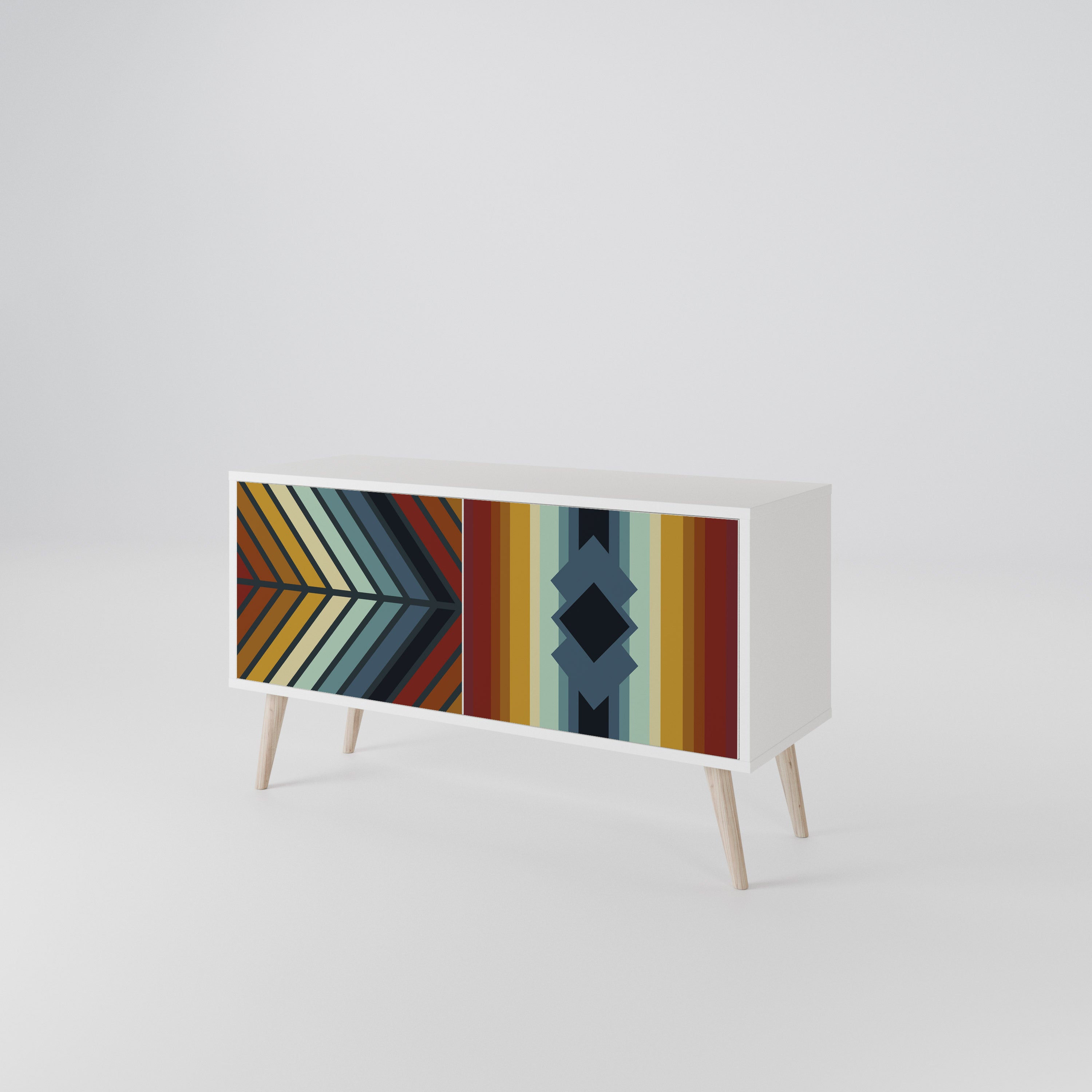 INDIGENOUS ZIGZAG Compact 2-Door TV Cabinet