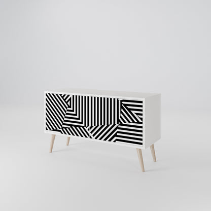 ILLUSIONARY LATTICE Compact 2-Door TV Cabinet