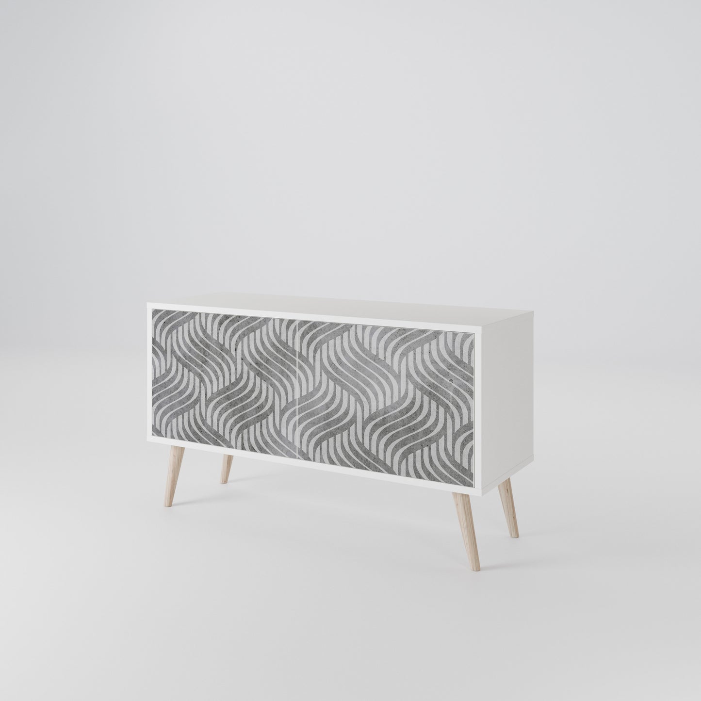 CONCRETE MOVEMENT Compact 2-Door TV Cabinet