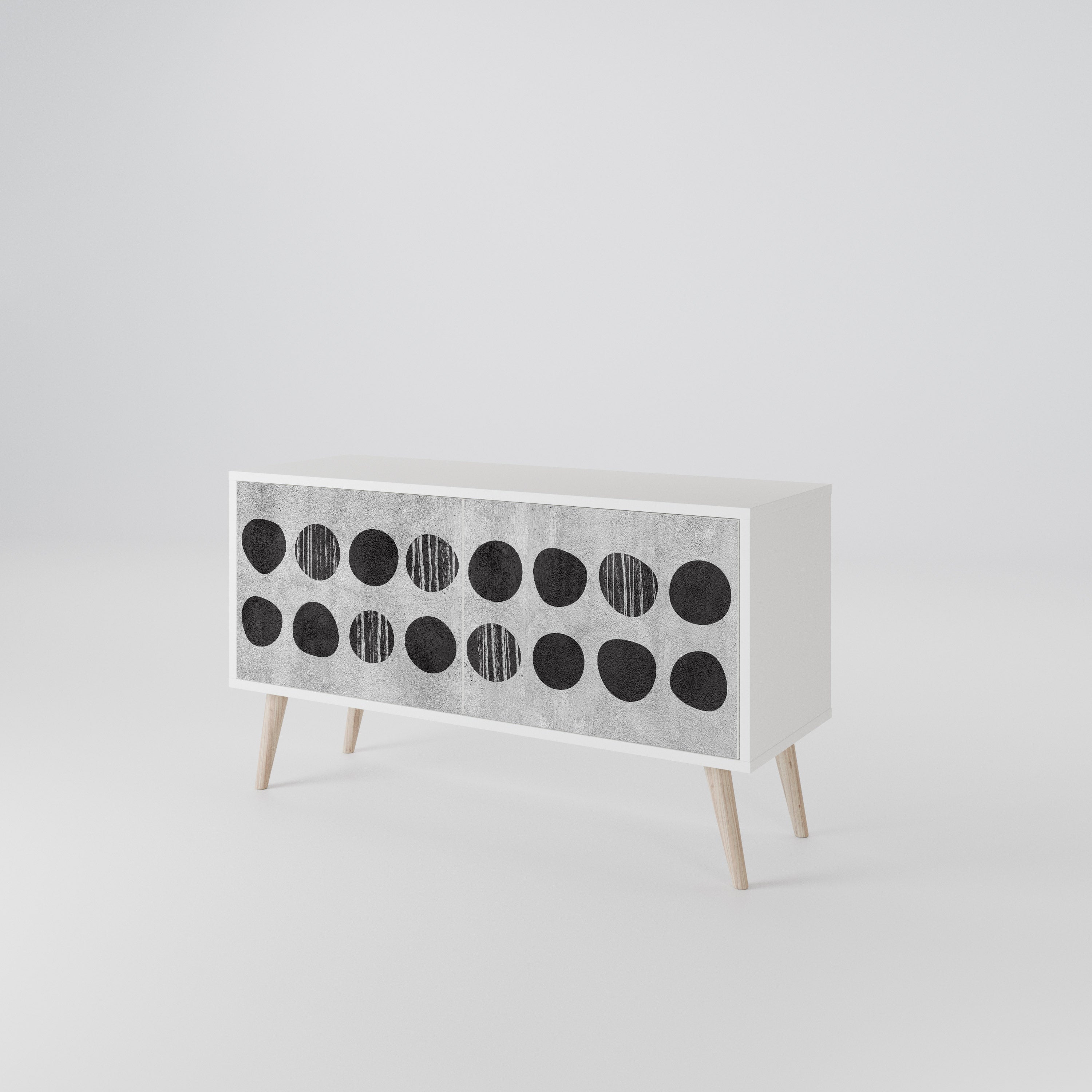 GHOSTLY GRADIENTS Compact 2-Door TV Cabinet