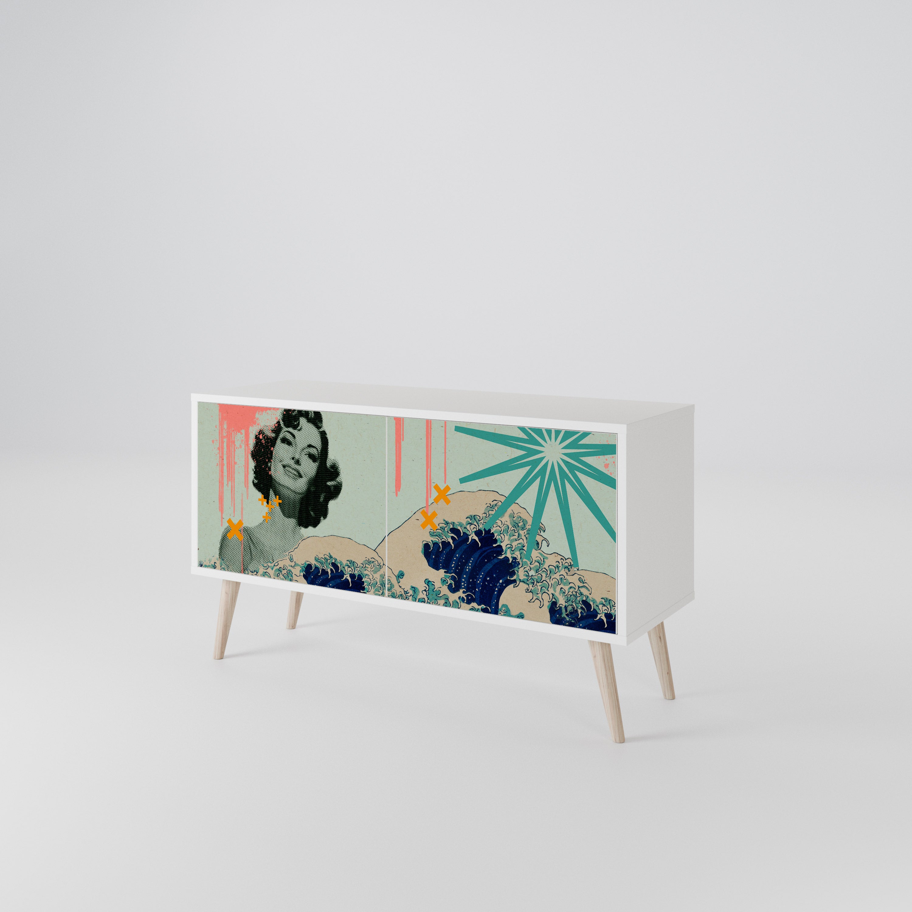 KANAGAWA BEAUTY Compact 2-Door TV Cabinet