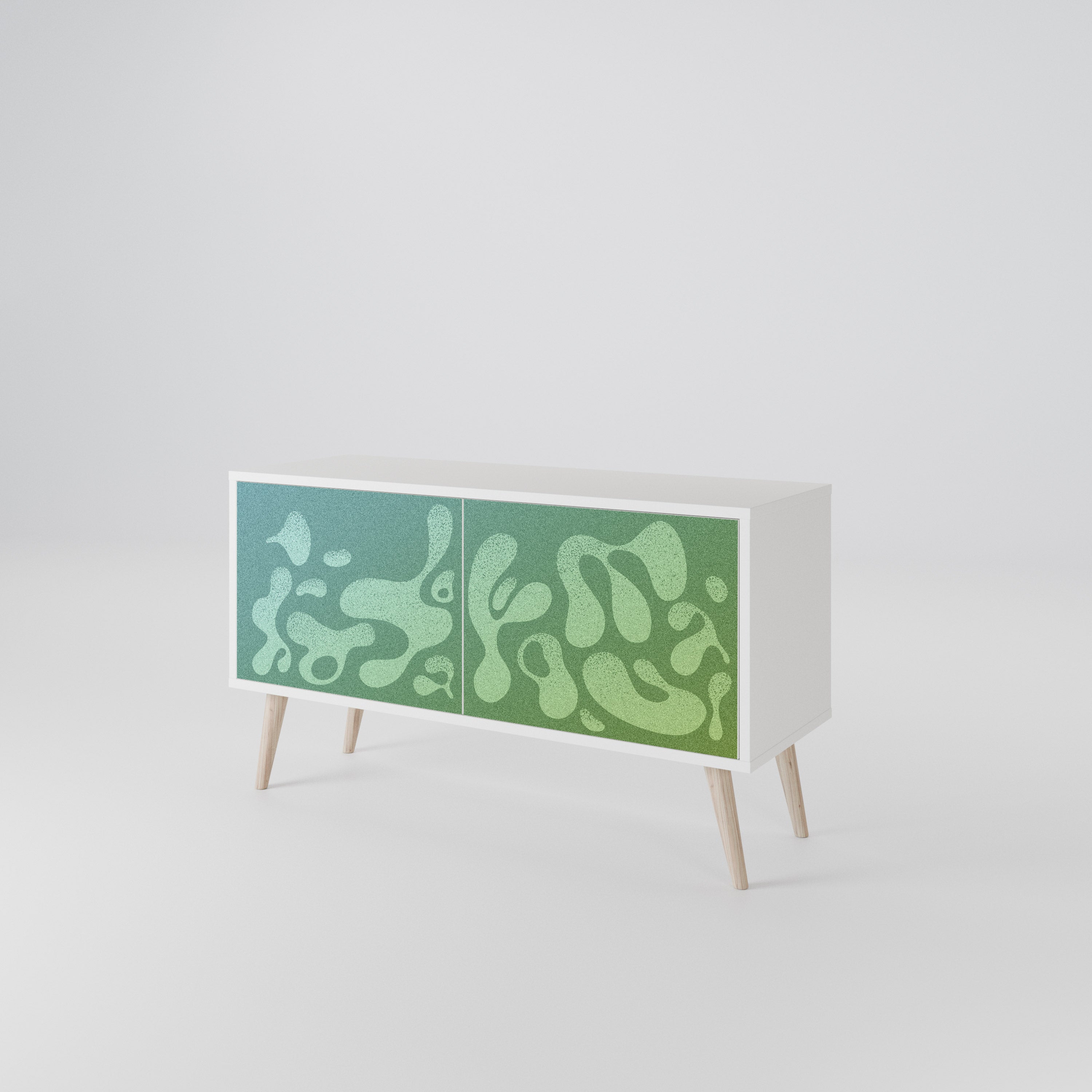IRREGULAR BLUE Compact 2-Door TV Cabinet