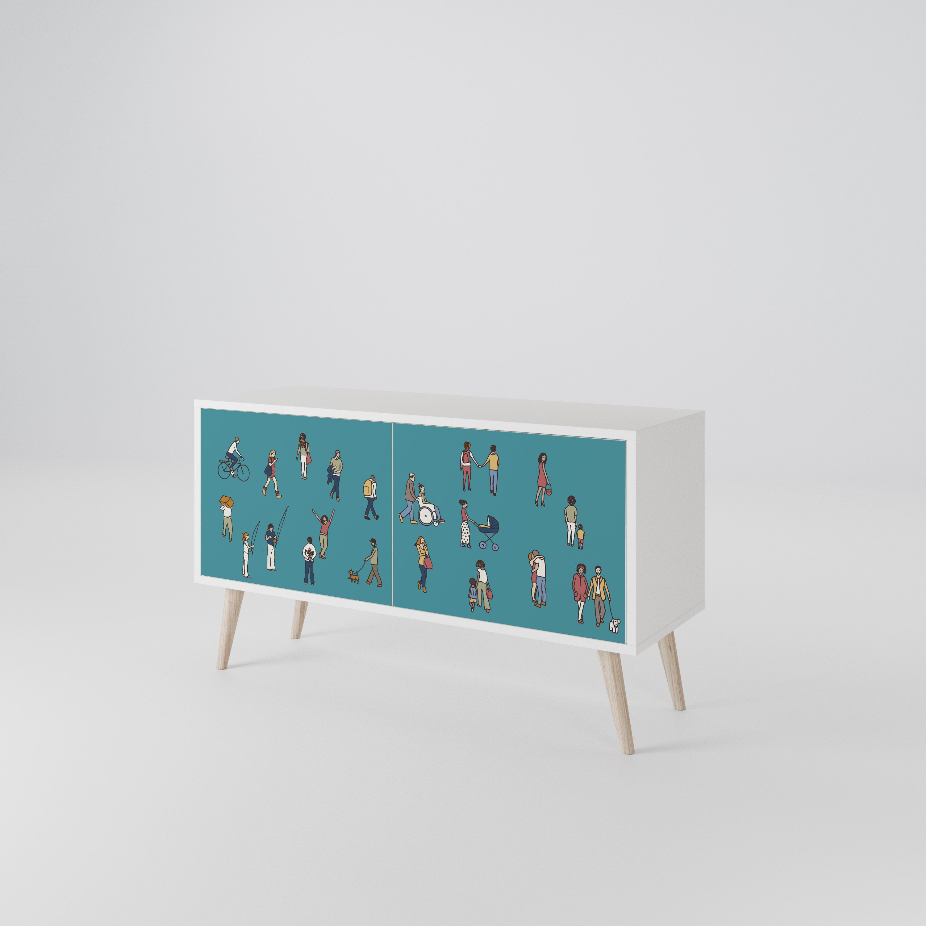 COLLECTIVE STREAM Compact 2-Door TV Cabinet