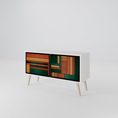 EARTHY FIGURES Compact 2-Door TV Cabinet