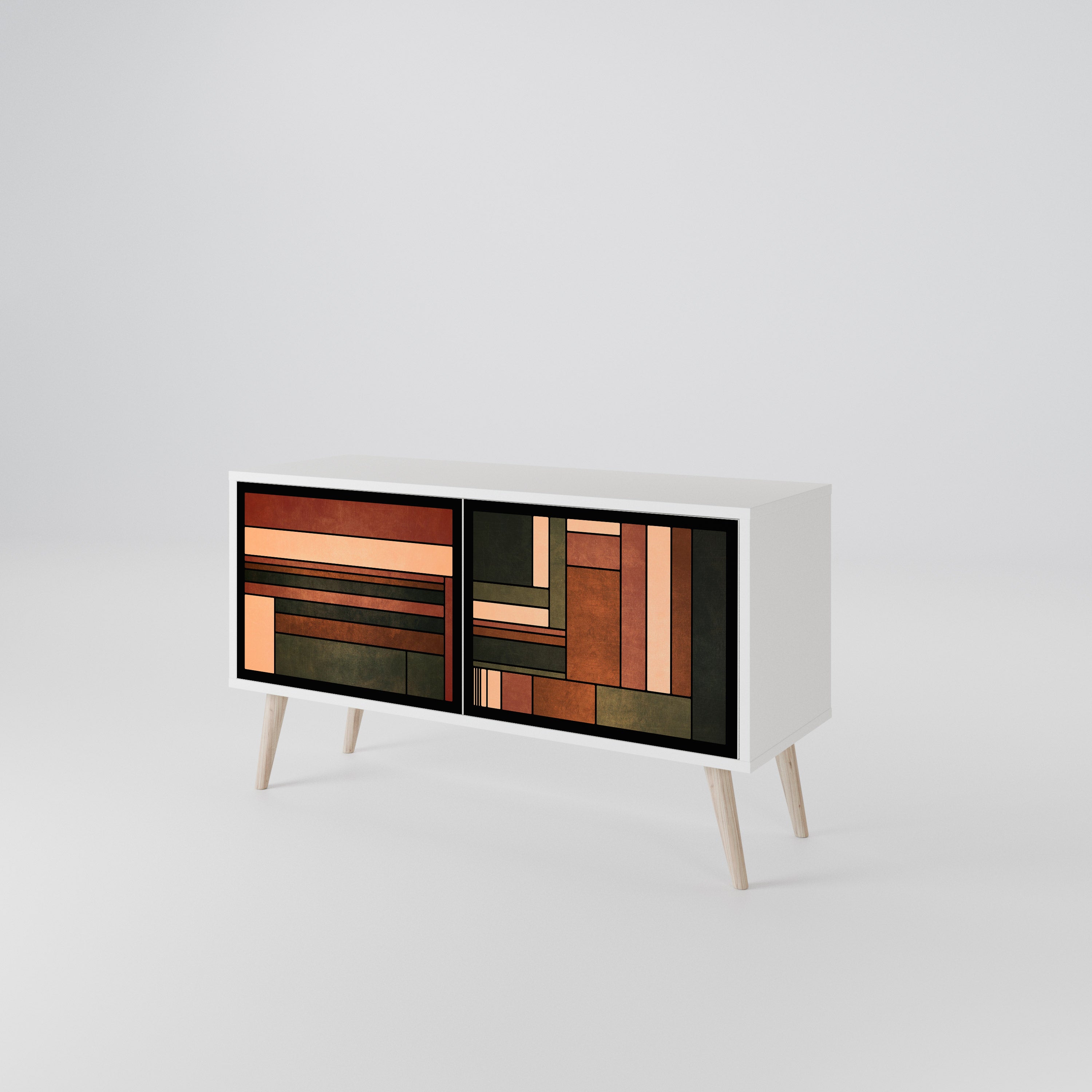 FIGURES OF NATURE Compact 2-Door TV Cabinet