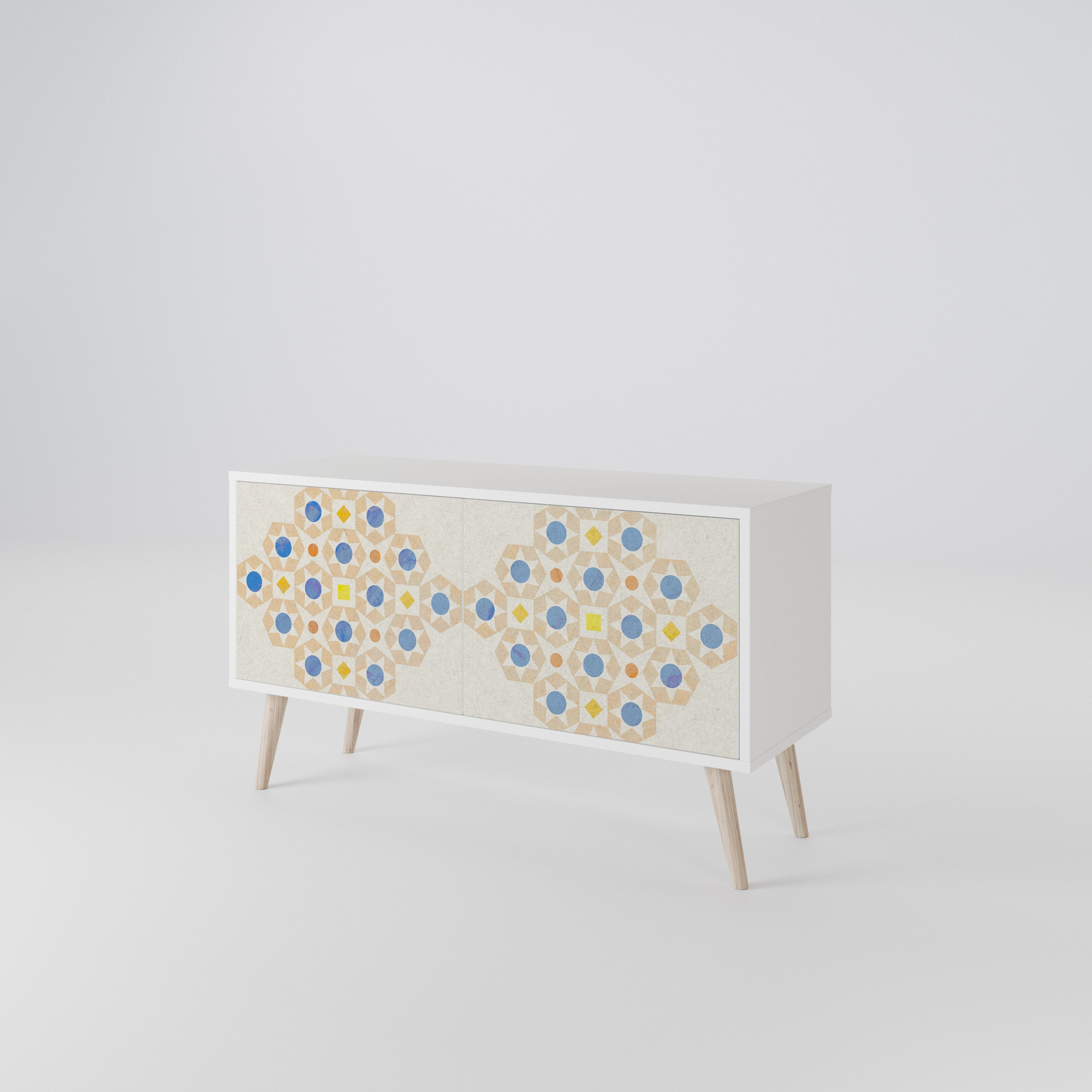 PATTERNED PRISM Compact 2-Door TV Cabinet