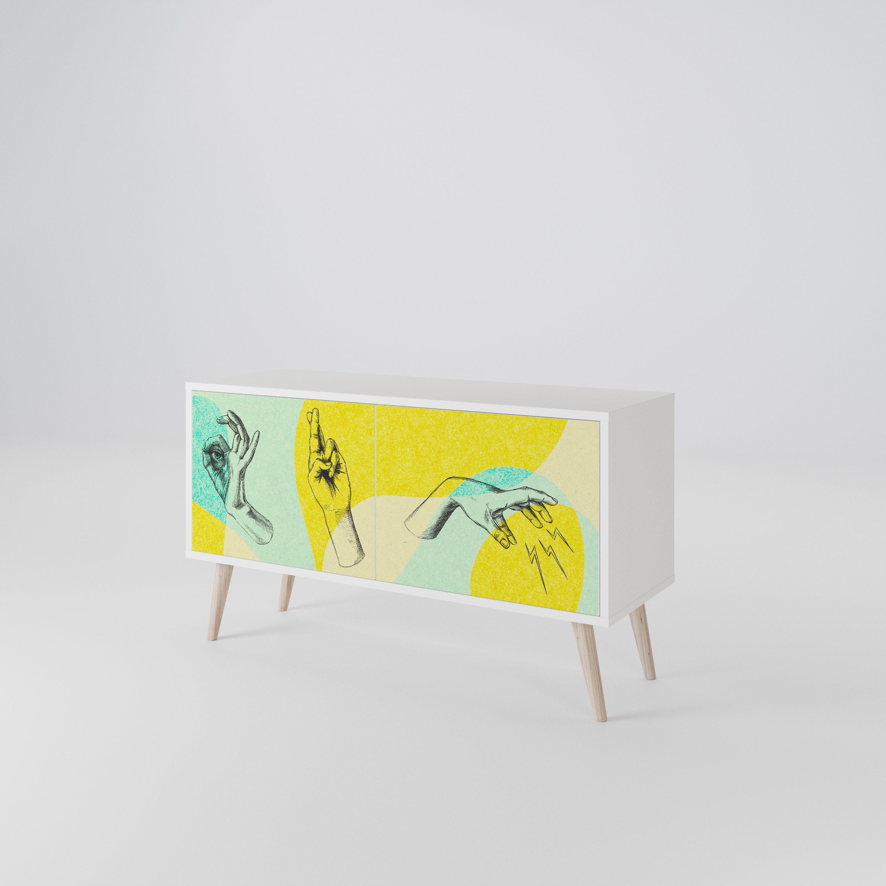 BODY LANGUAGE Compact 2-Door TV Cabinet