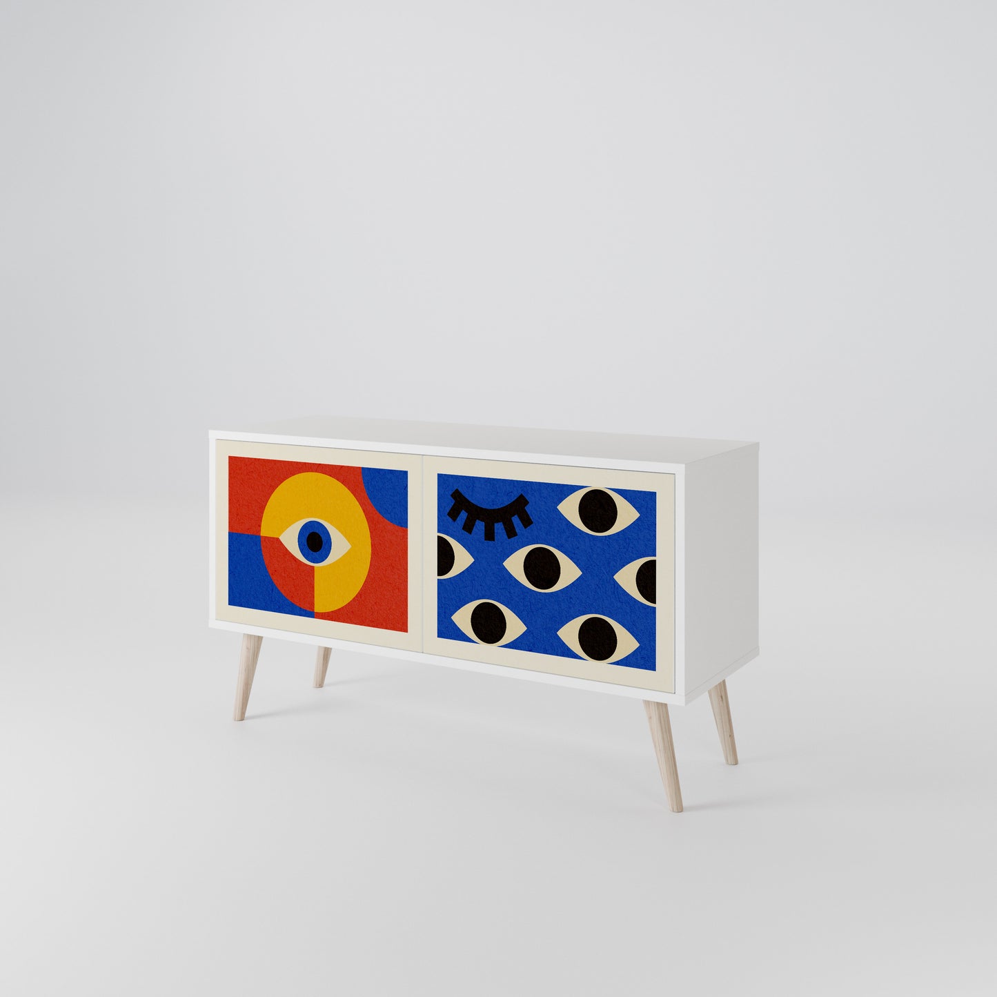 GEOMETRIC EYES Compact 2-Door TV Cabinet