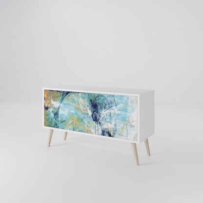 ABSTRACT THOUGHTS Compact 2-Door TV Cabinet