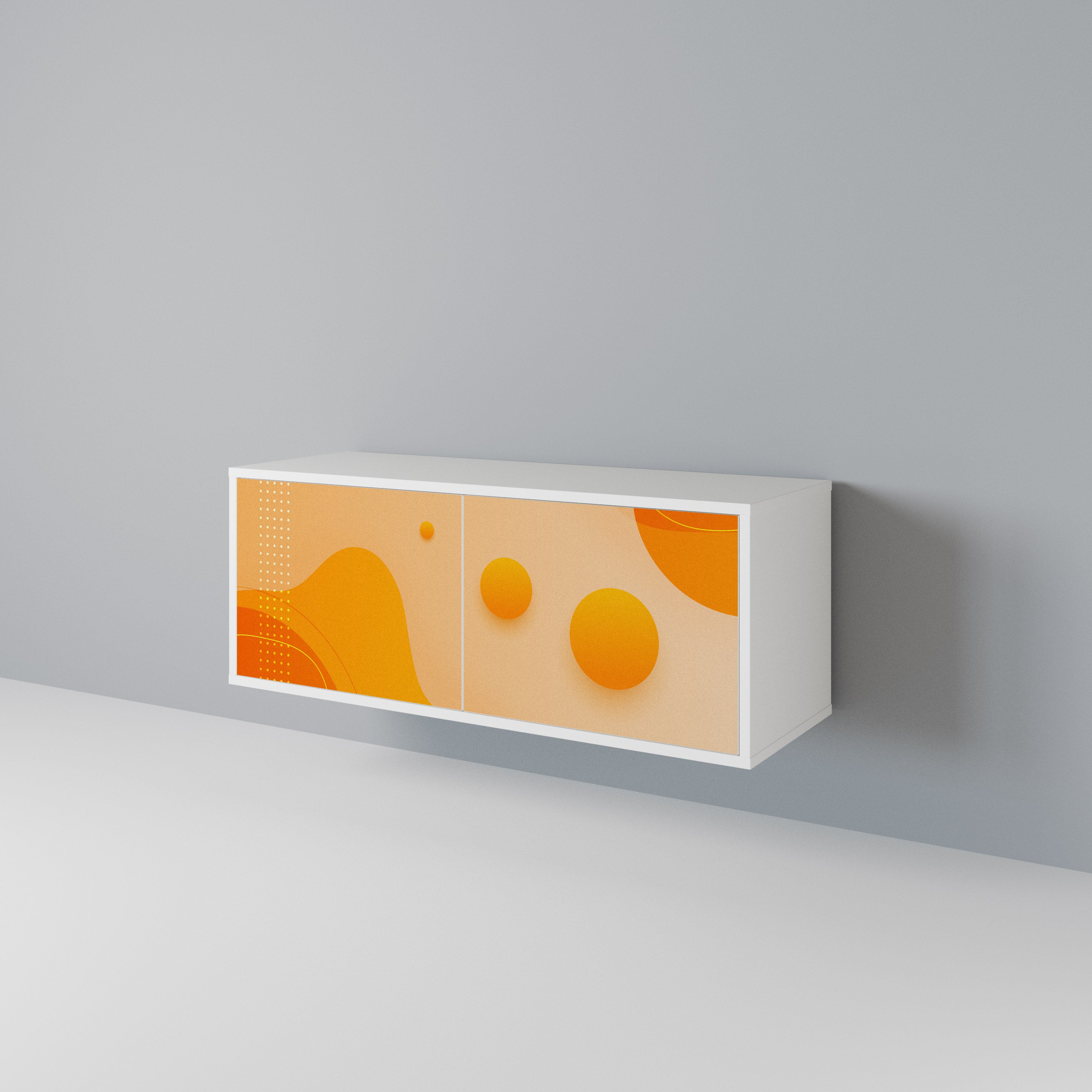 ORANGE ARRANGEMENT Compact 2-Door TV Cabinet