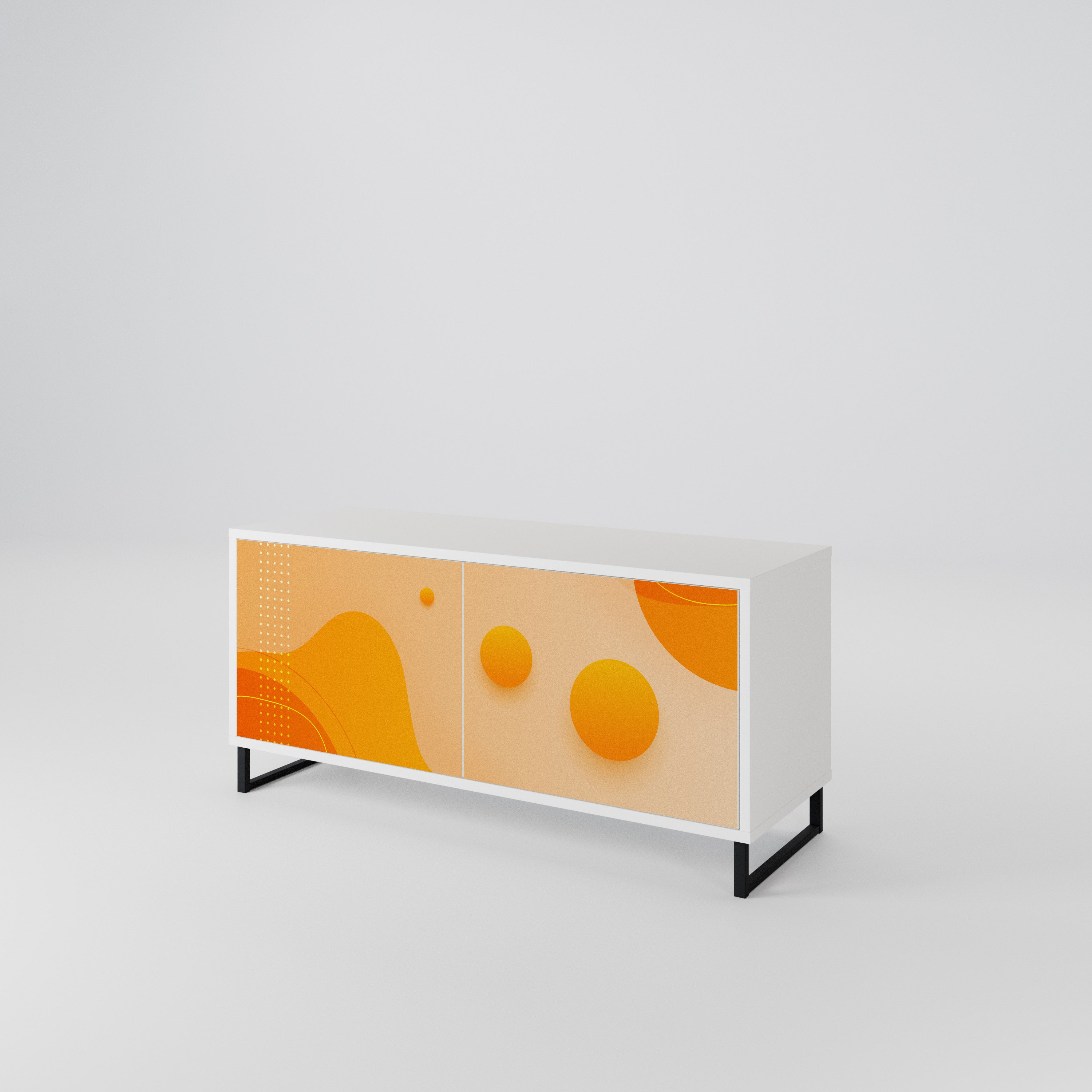 ORANGE ARRANGEMENT Compact 2-Door TV Cabinet
