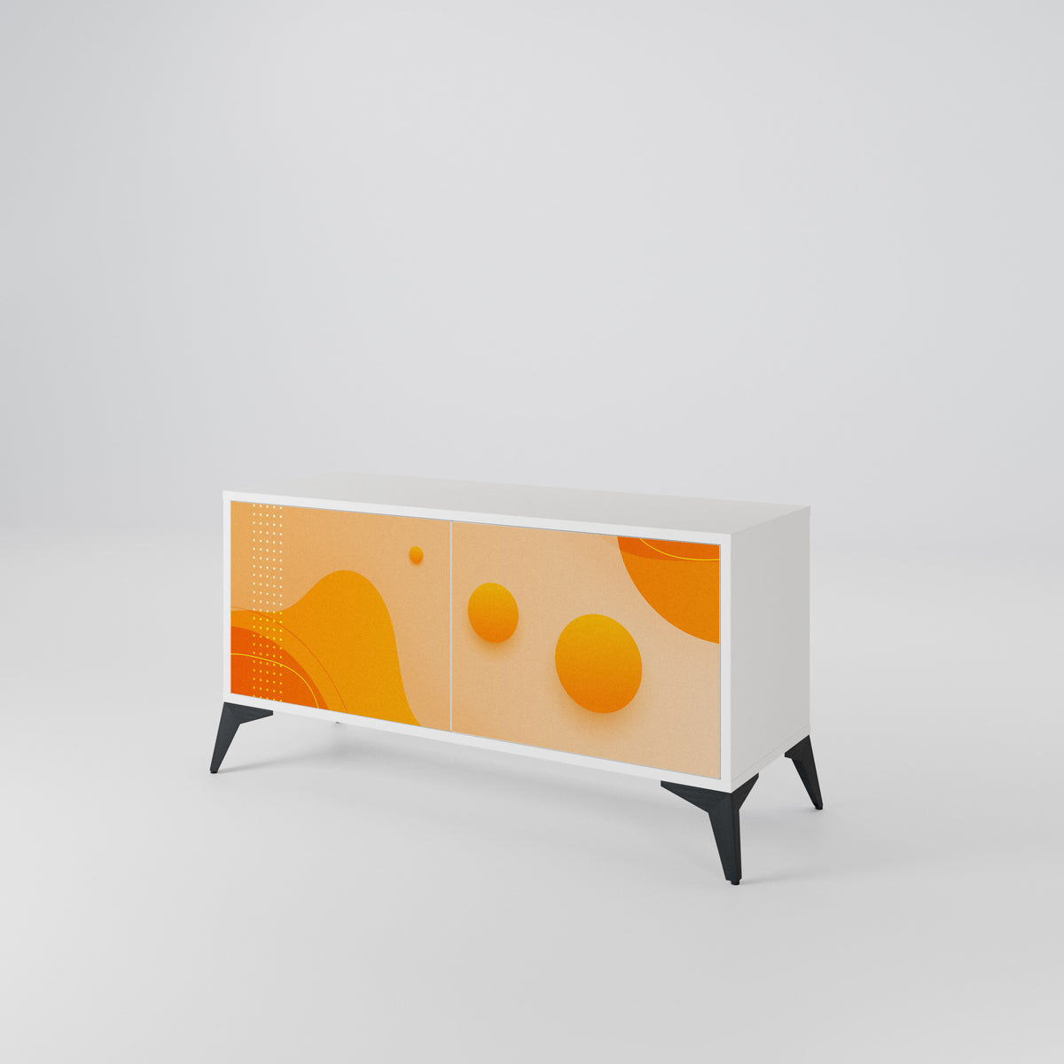 ORANGE ARRANGEMENT Compact 2-Door TV Cabinet