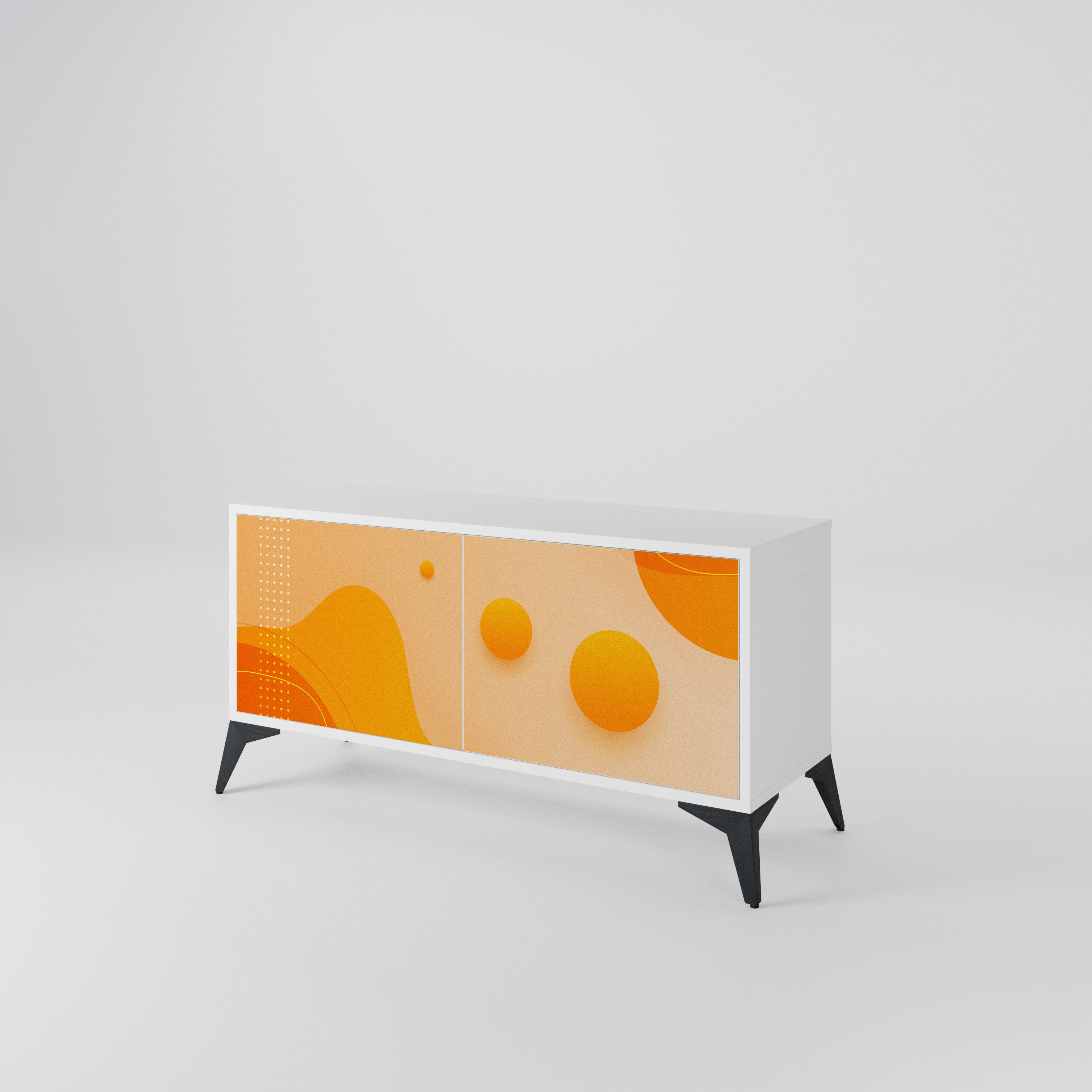 ORANGE ARRANGEMENT Compact 2-Door TV Cabinet