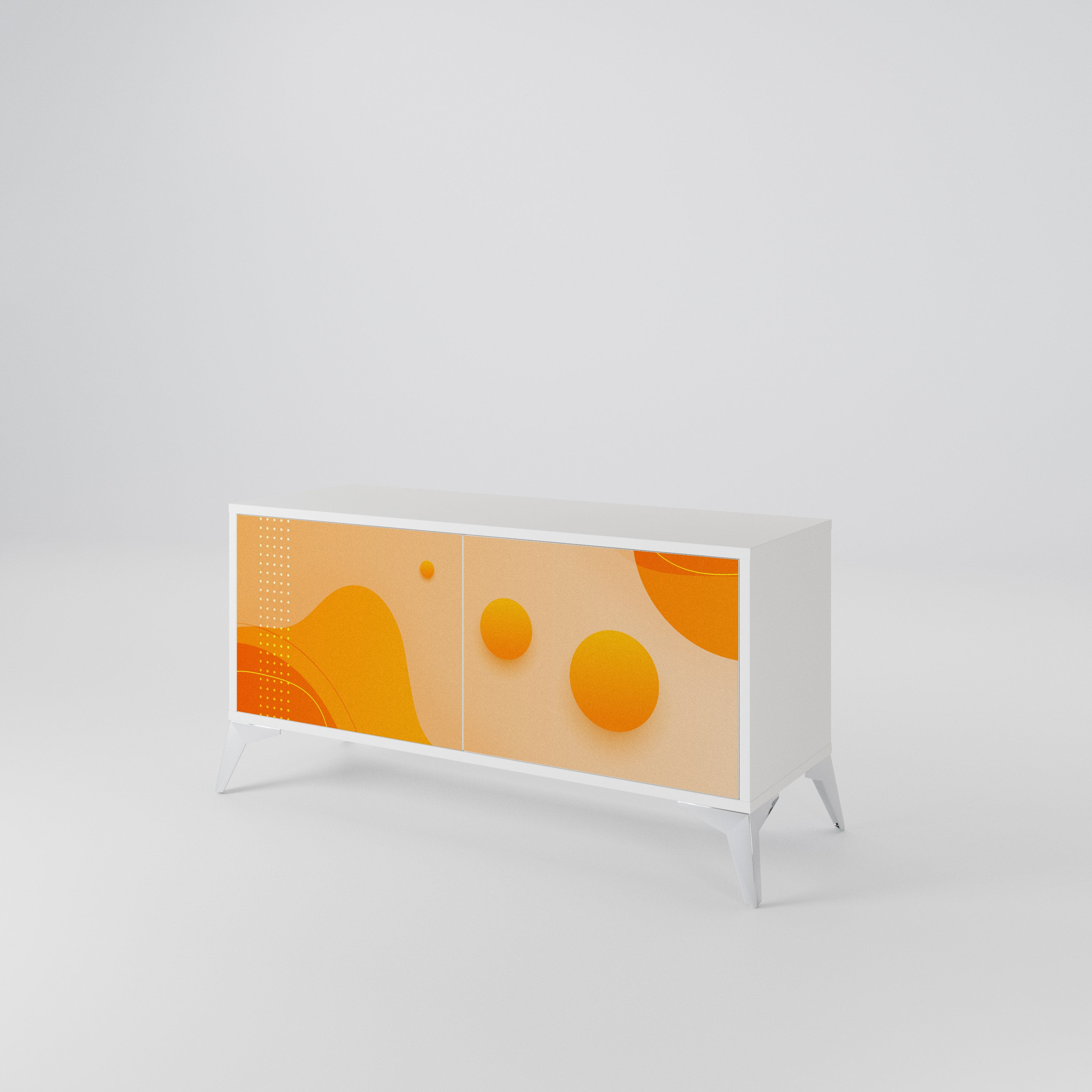 ORANGE ARRANGEMENT Compact 2-Door TV Cabinet