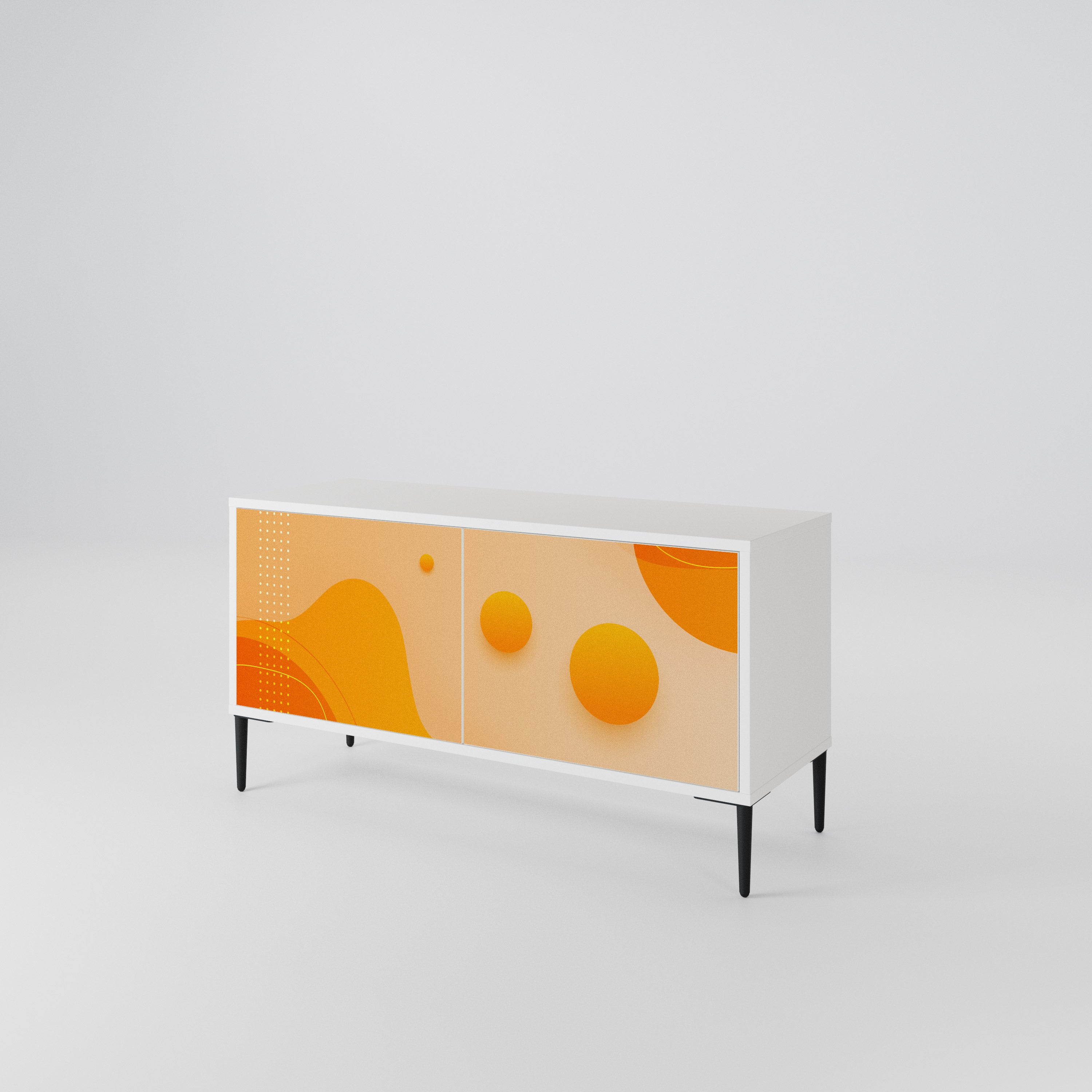 ORANGE ARRANGEMENT Compact 2-Door TV Cabinet