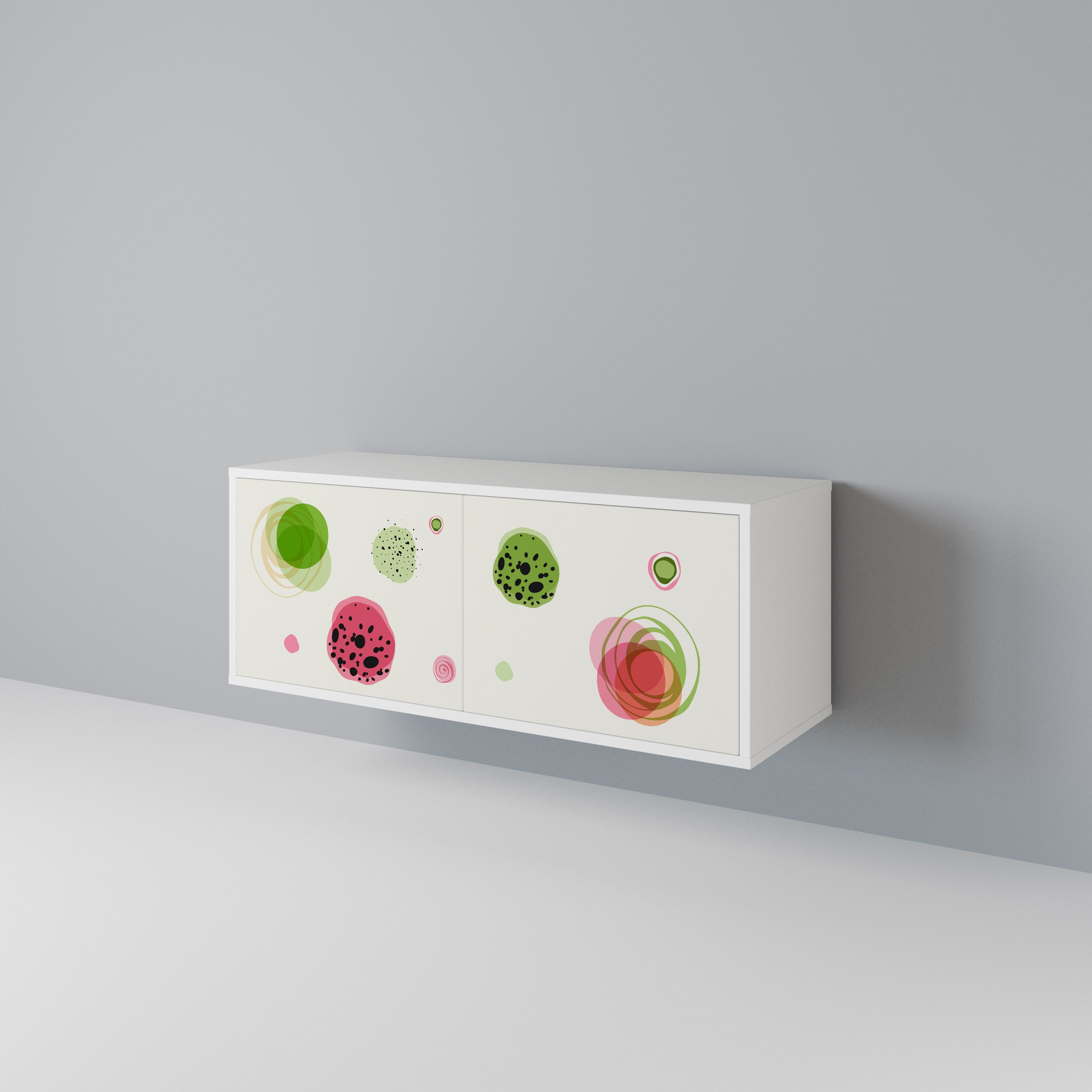 COLORFUL COSMOS Compact 2-Door TV Cabinet