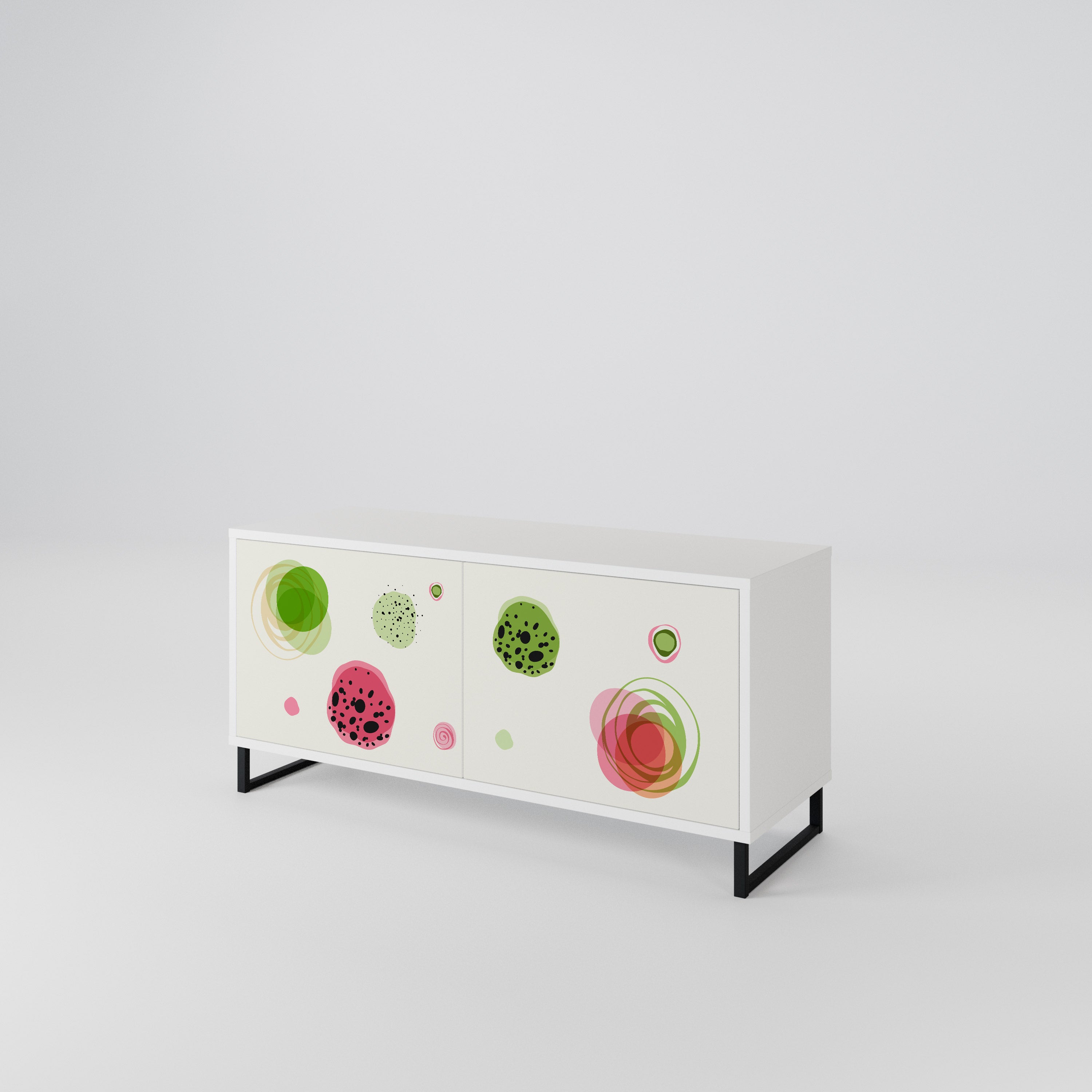 COLORFUL COSMOS Compact 2-Door TV Cabinet