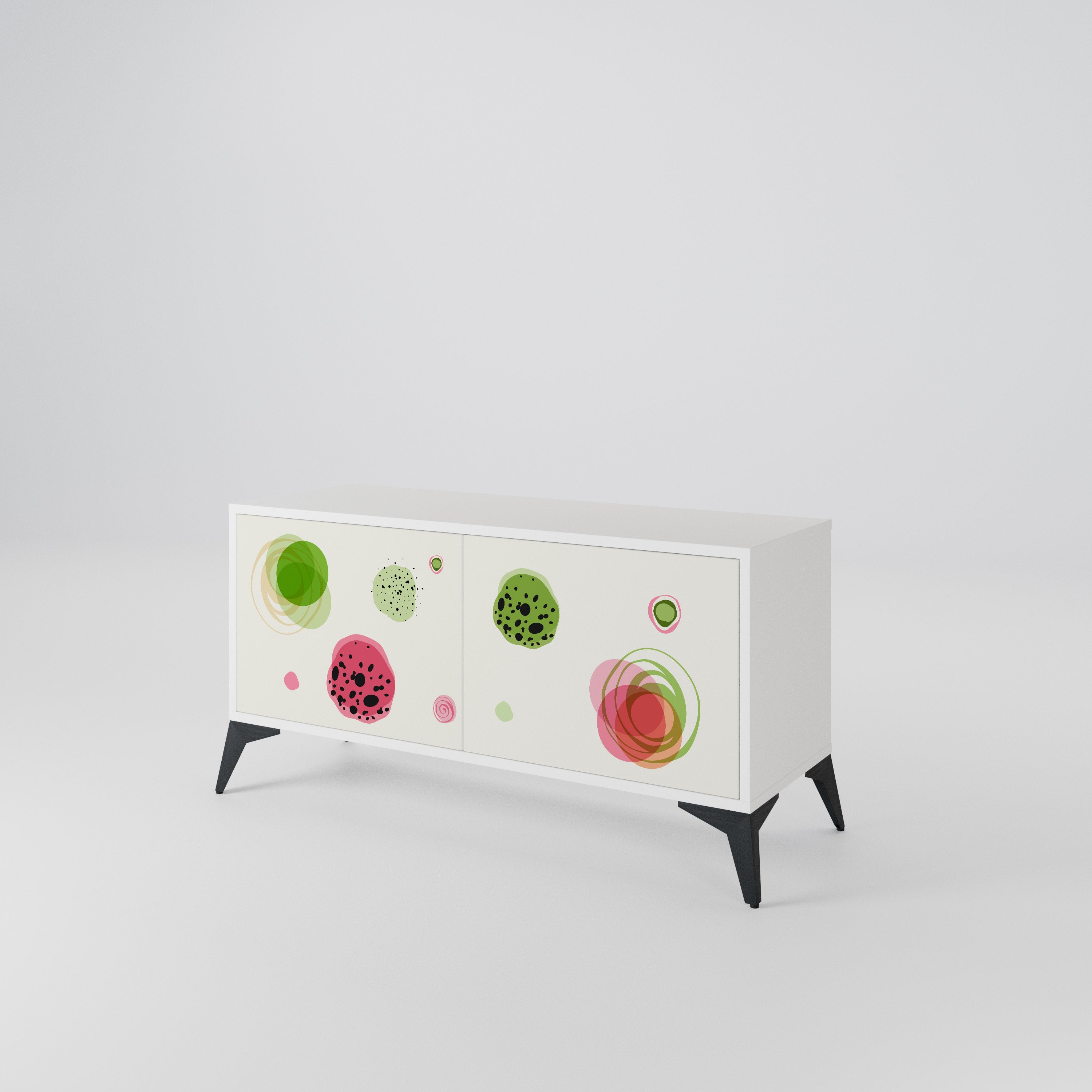 COLORFUL COSMOS Compact 2-Door TV Cabinet