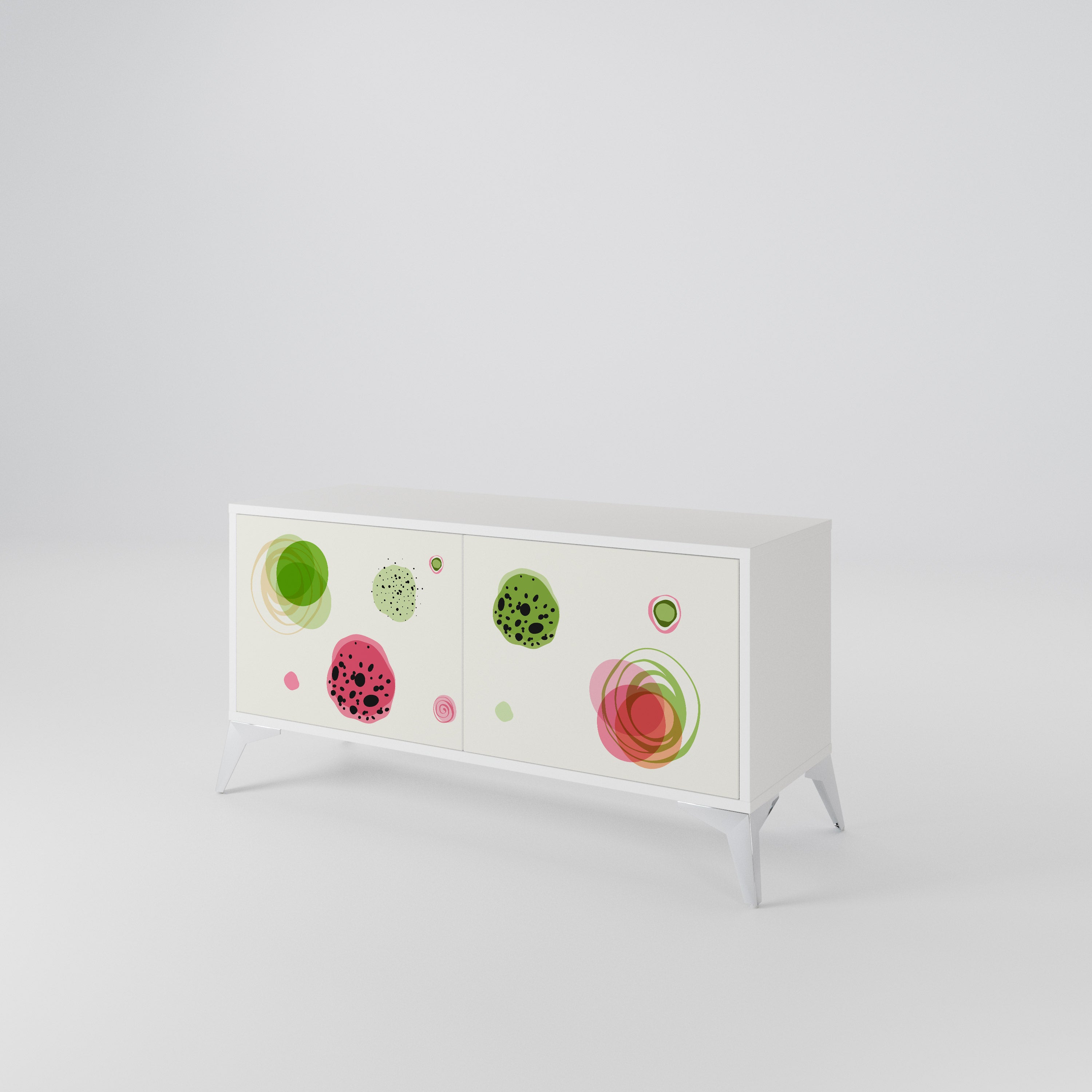 COLORFUL COSMOS Compact 2-Door TV Cabinet