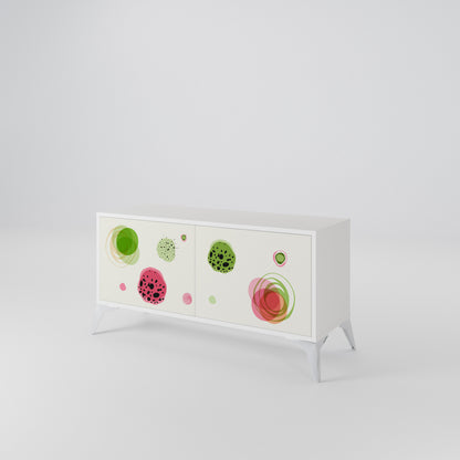 COLORFUL COSMOS Compact 2-Door TV Cabinet