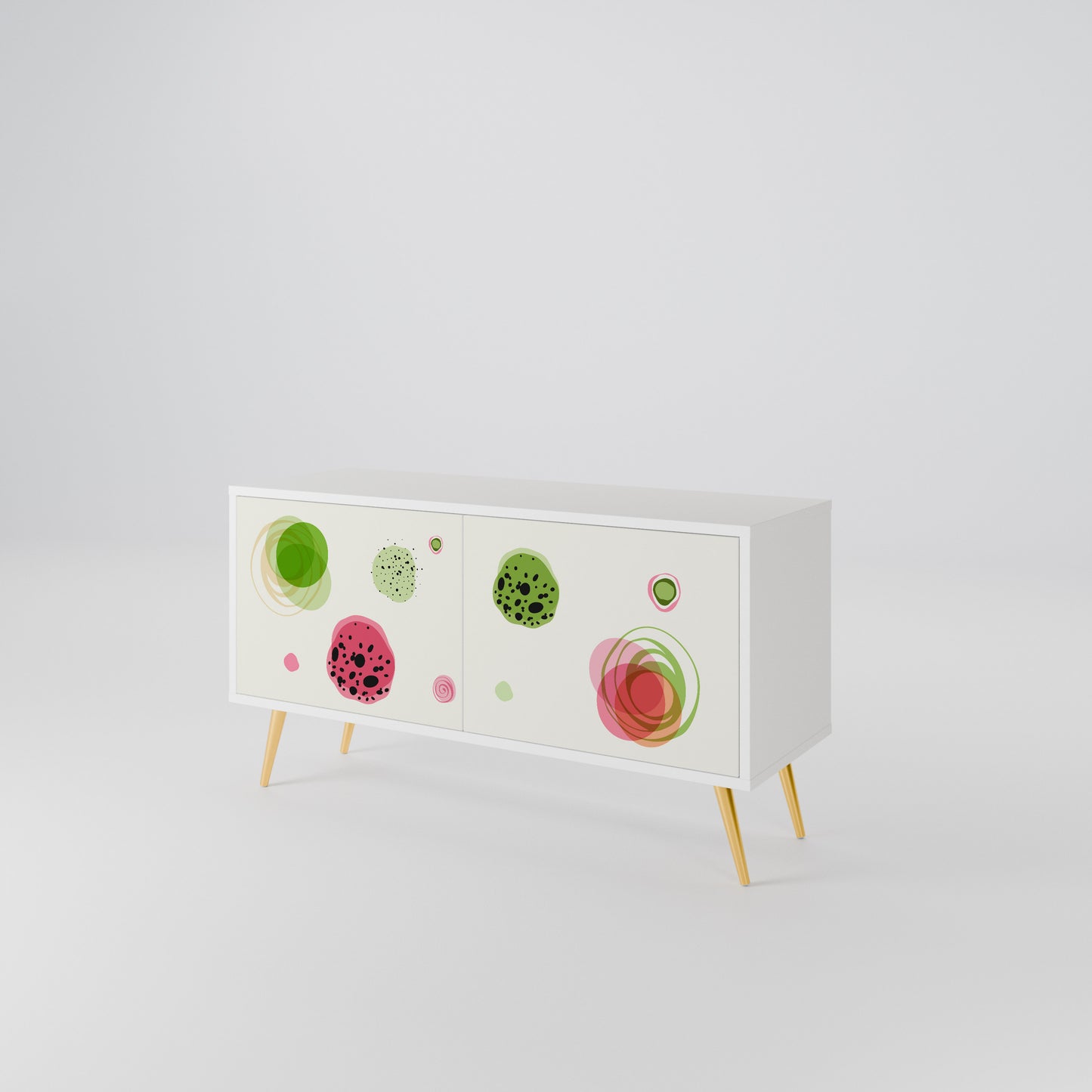 COLORFUL COSMOS Compact 2-Door TV Cabinet
