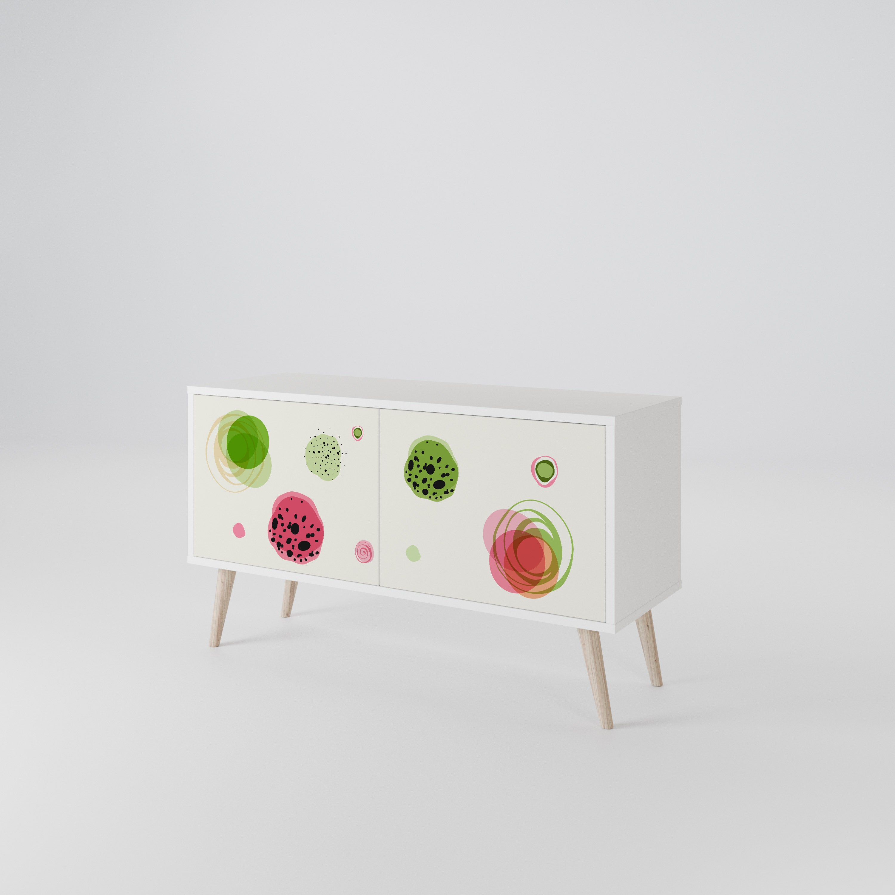 COLORFUL COSMOS Compact 2-Door TV Cabinet
