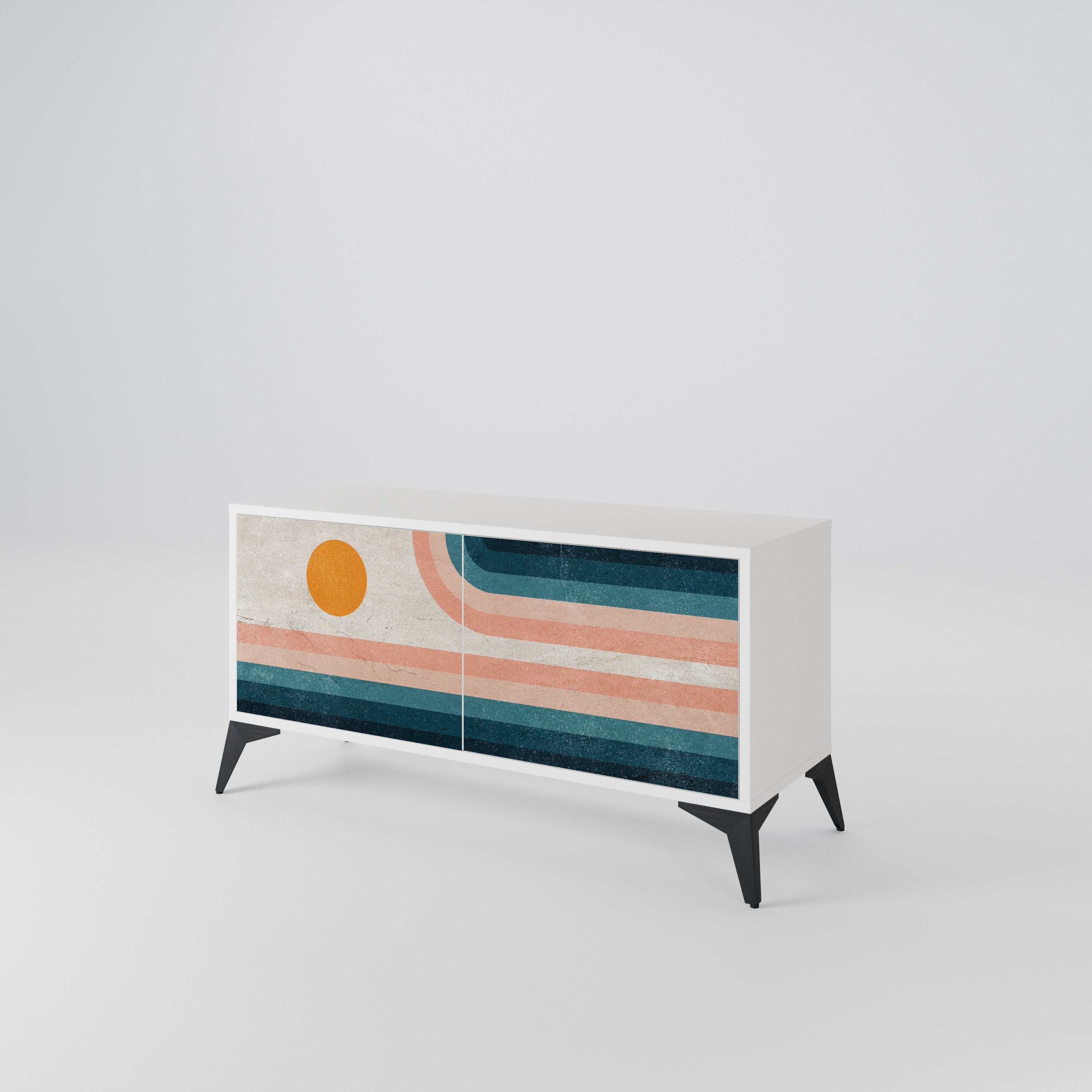 TWO HALVES Compact 2-Door TV Cabinet