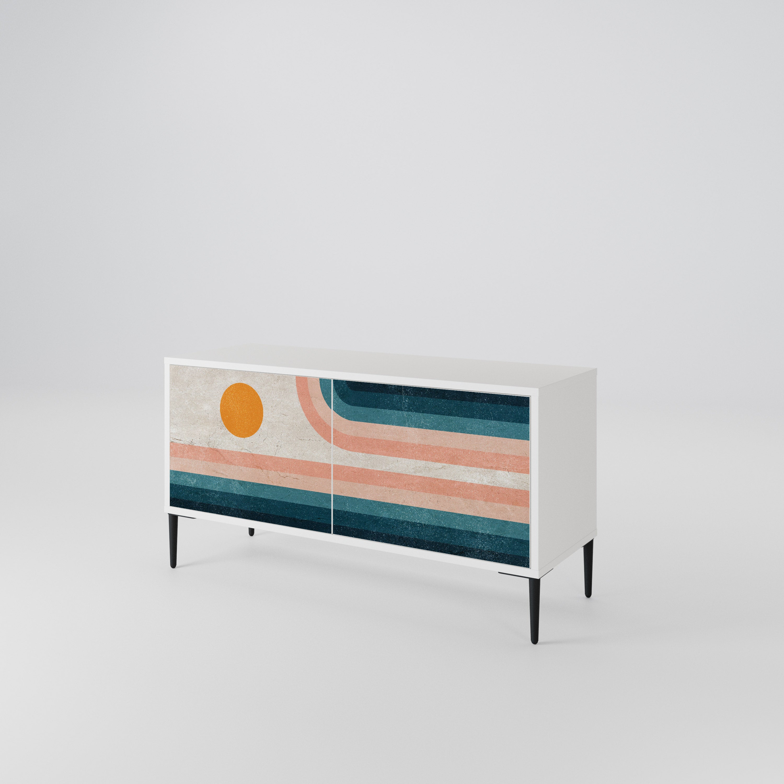 TWO HALVES Compact 2-Door TV Cabinet