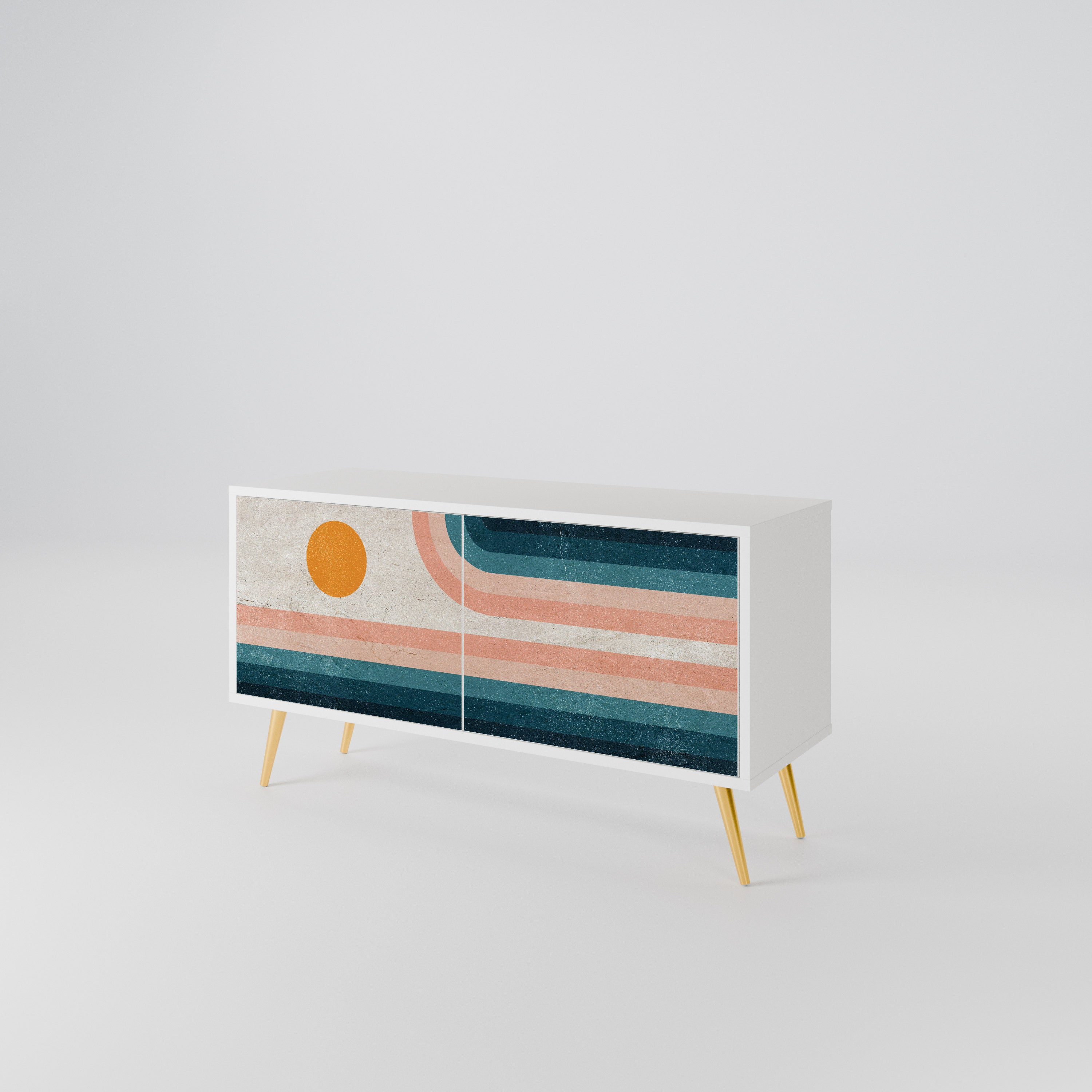 TWO HALVES Compact 2-Door TV Cabinet