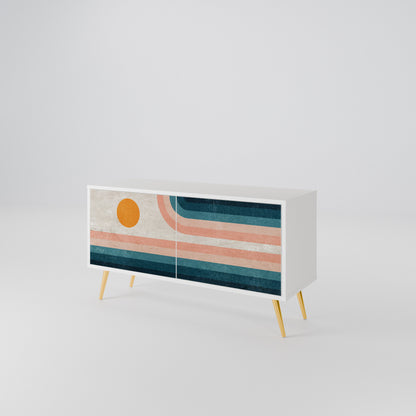 TWO HALVES Compact 2-Door TV Cabinet