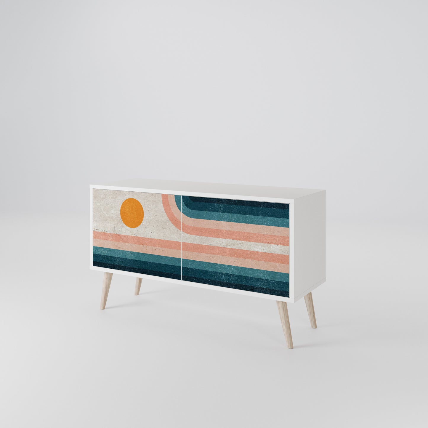 TWO HALVES Compact 2-Door TV Cabinet