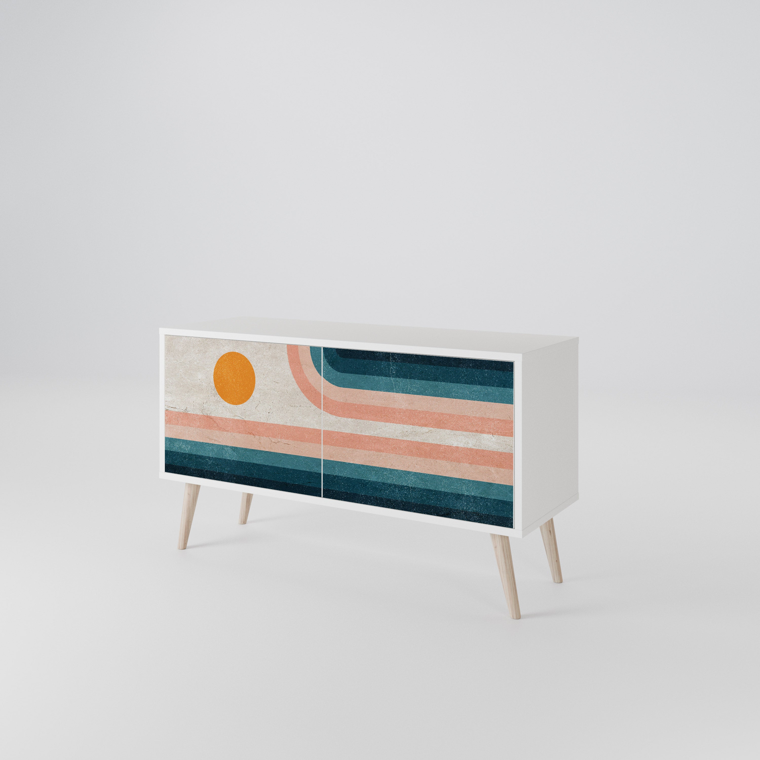 TWO HALVES Compact 2-Door TV Cabinet