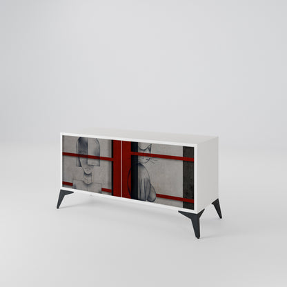 GRAY FIGURES Compact 2-Door TV Cabinet