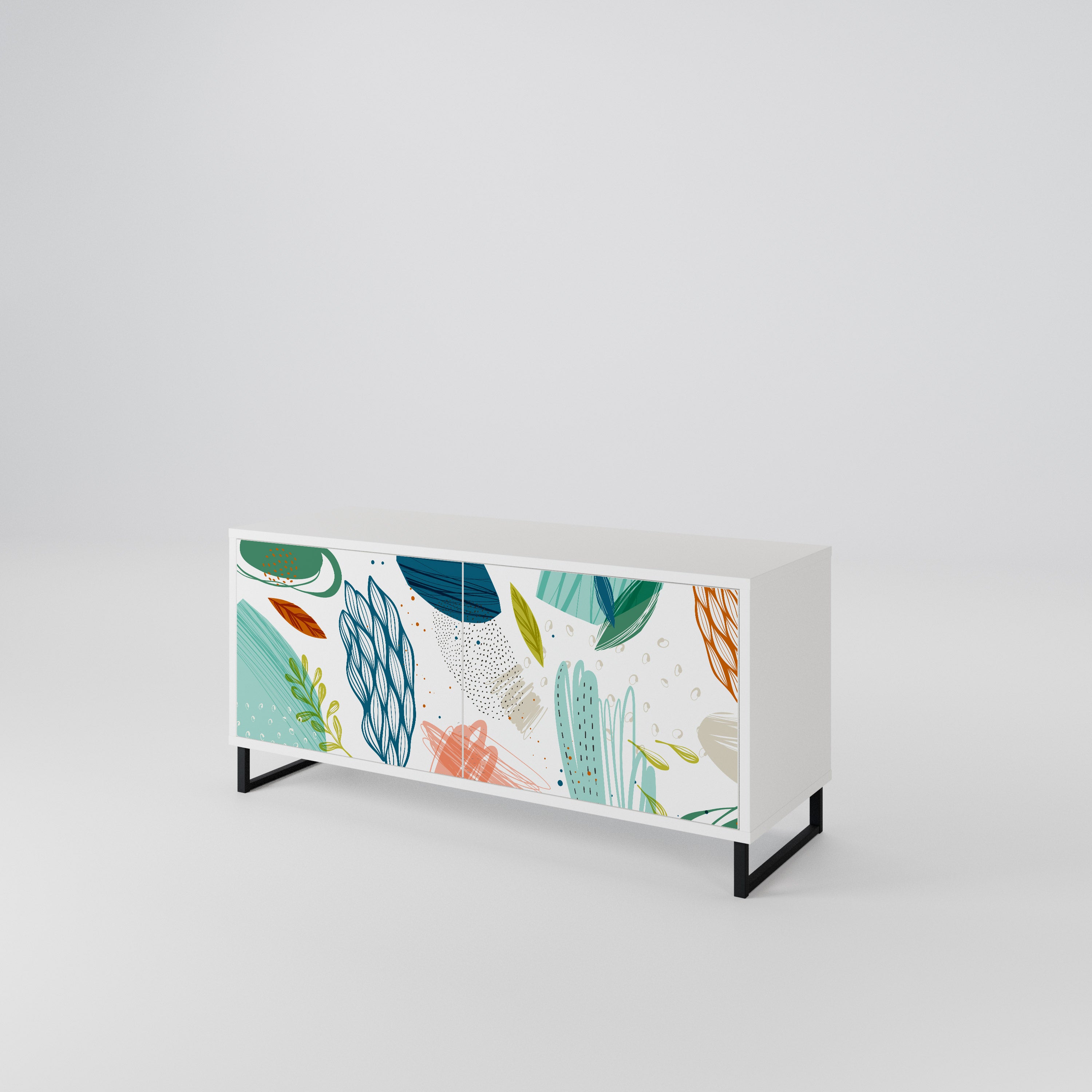 BOTANICAL HURRICANE Compact 2-Door TV Cabinet