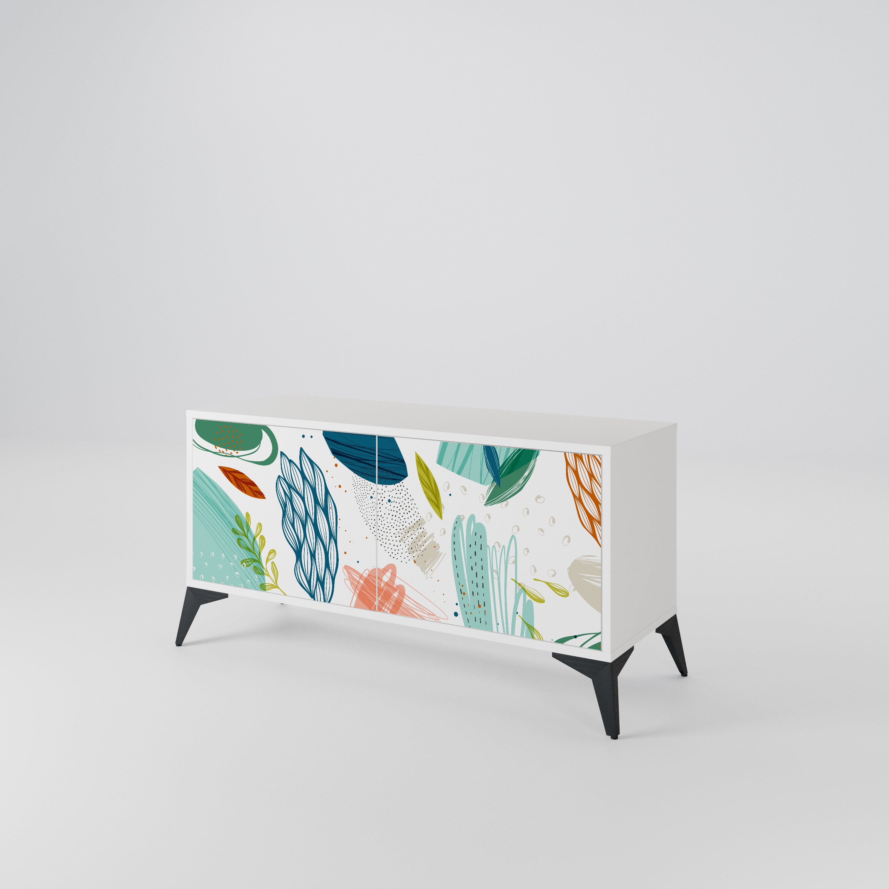 BOTANICAL HURRICANE Compact 2-Door TV Cabinet