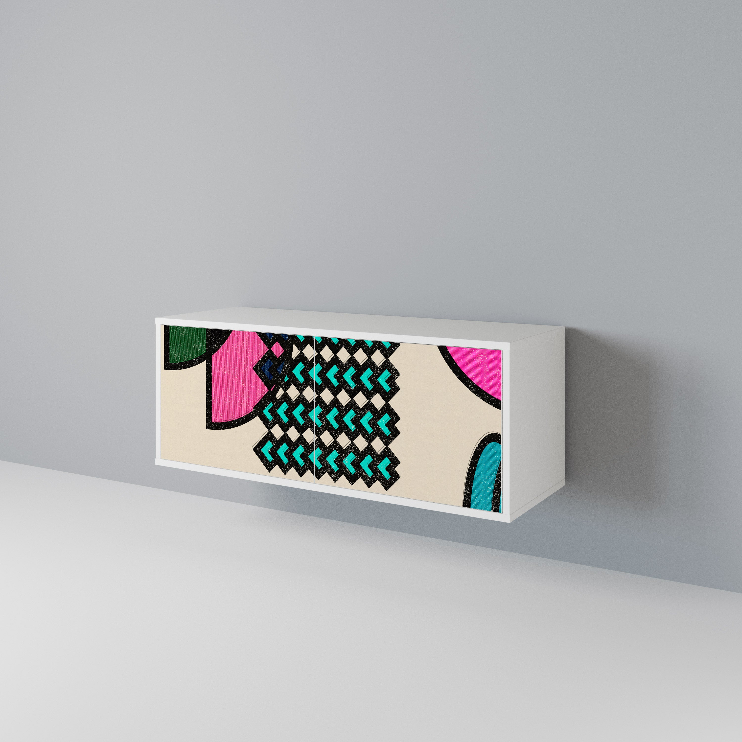 GEOMETRIC RHAPSODY Compact 2-Door TV Cabinet