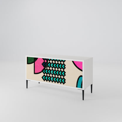GEOMETRIC RHAPSODY Compact 2-Door TV Cabinet