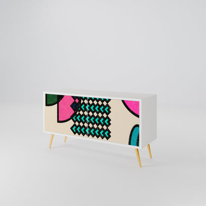 GEOMETRIC RHAPSODY Compact 2-Door TV Cabinet