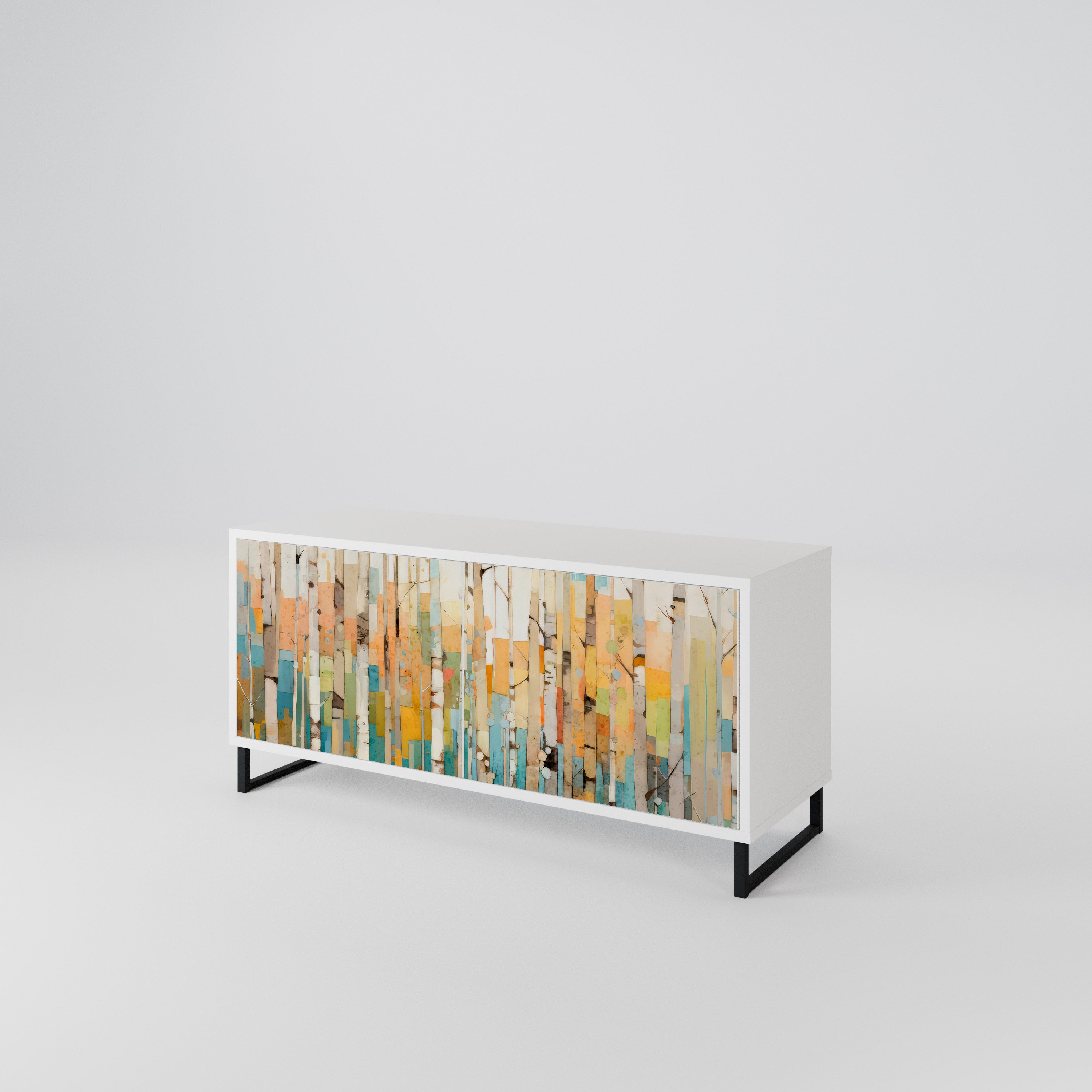 BIRCH KALEIDOSCOPE Compact 2-Door TV Cabinet