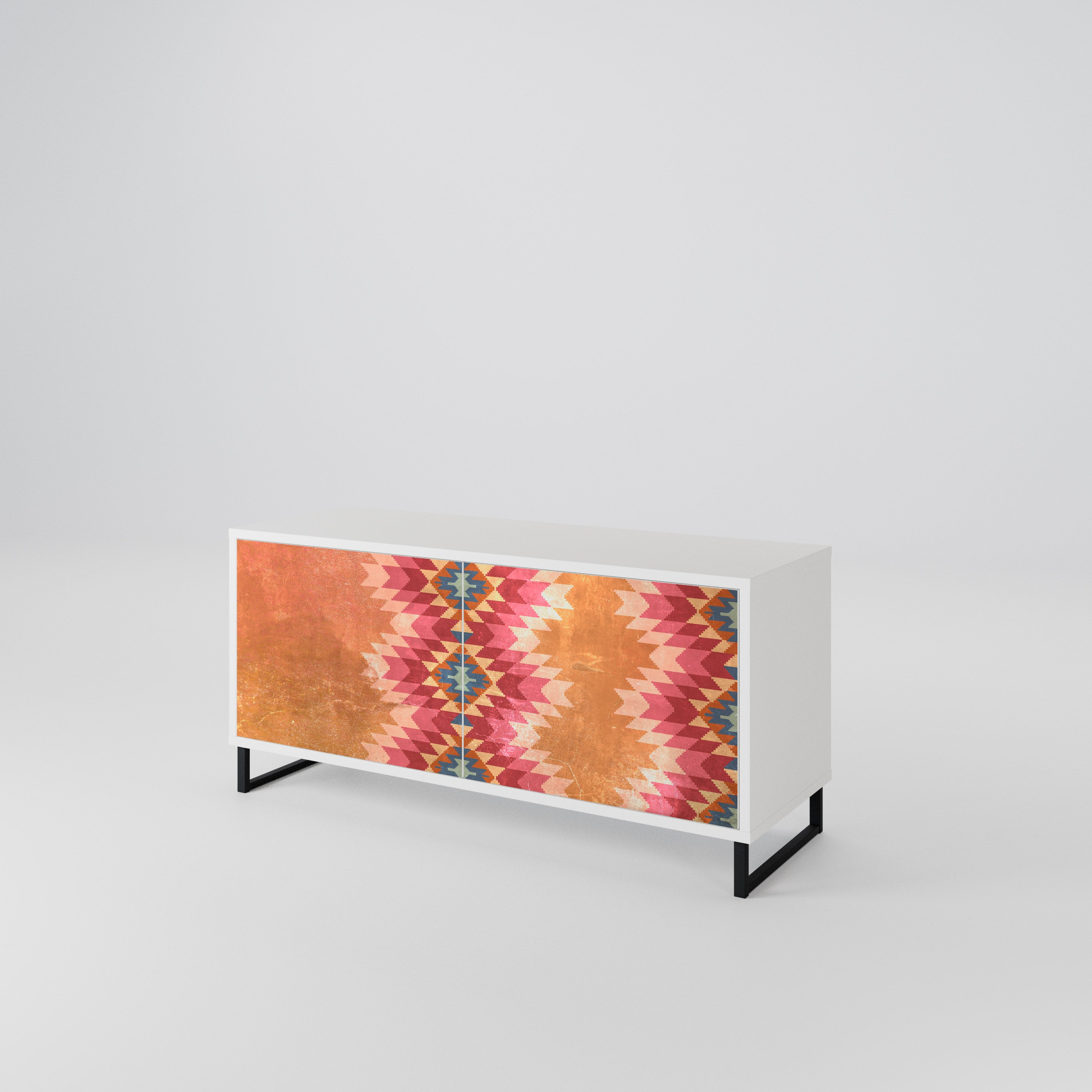 INDIAN FOLK Compact 2-Door TV Cabinet