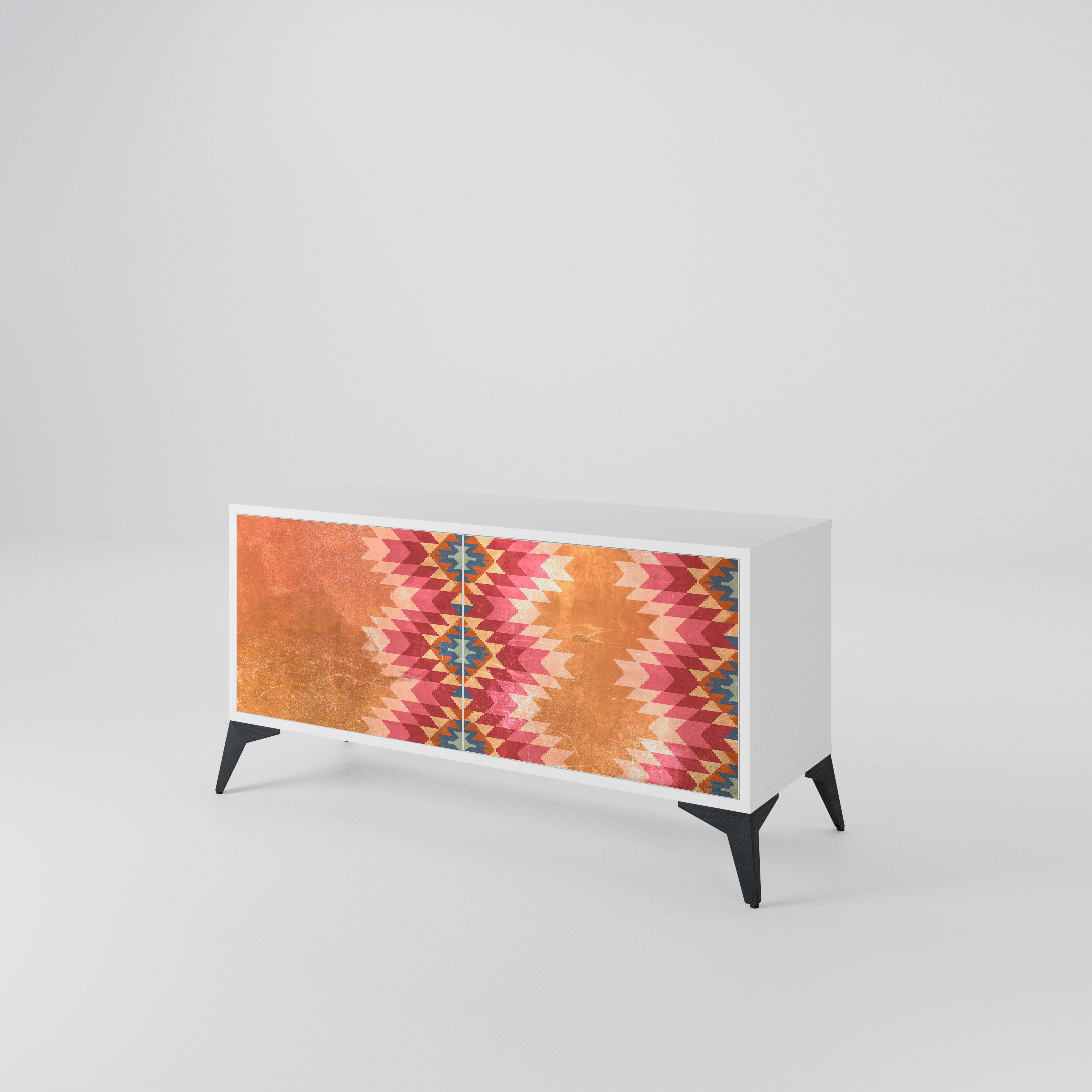 INDIAN FOLK Compact 2-Door TV Cabinet